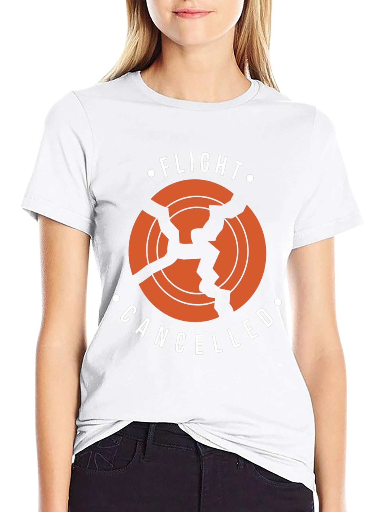 Flight Cancelled T-Shirt - Broken Airplane Design