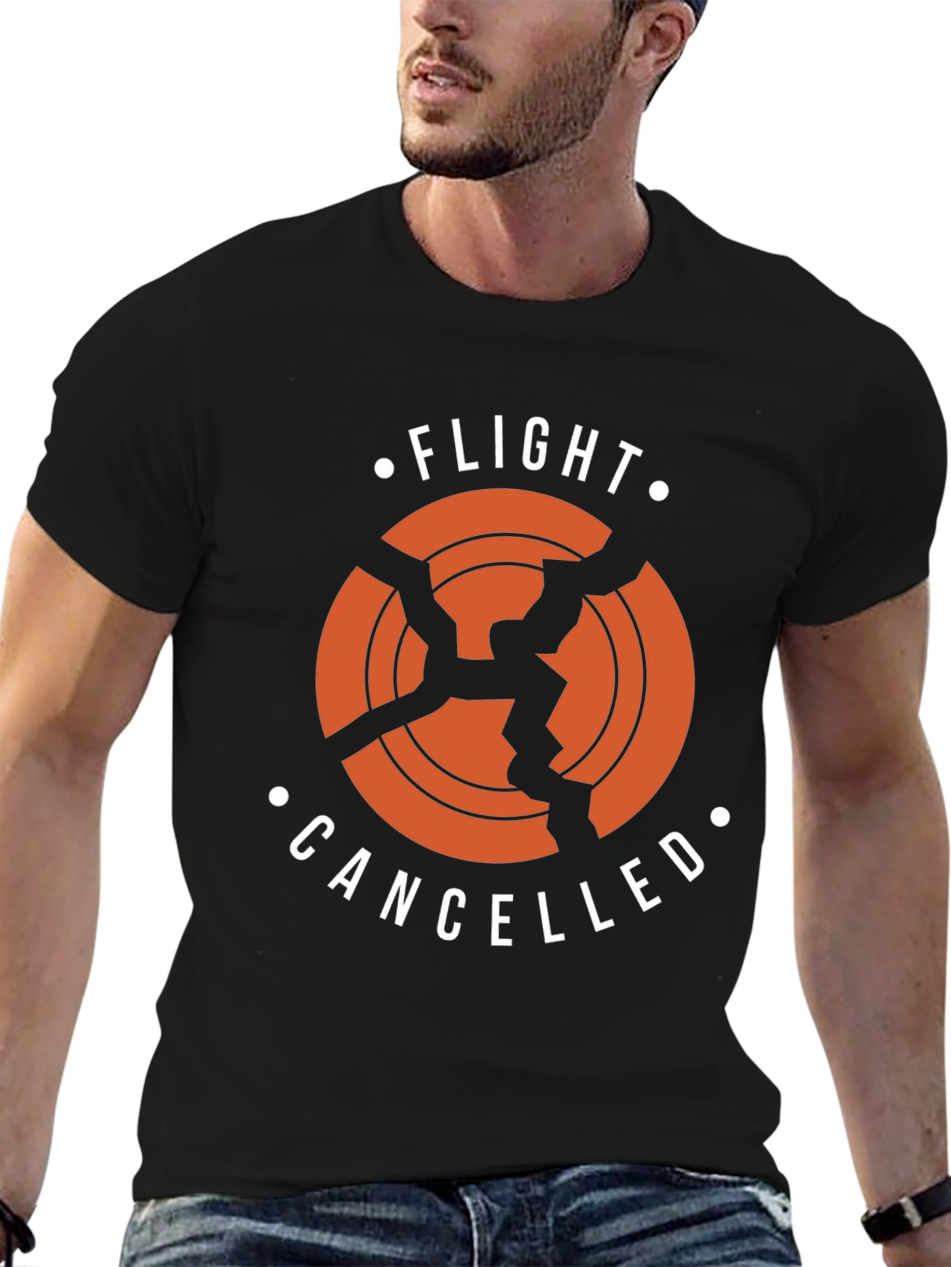 Flight Cancelled T-Shirt - Broken Airplane Design