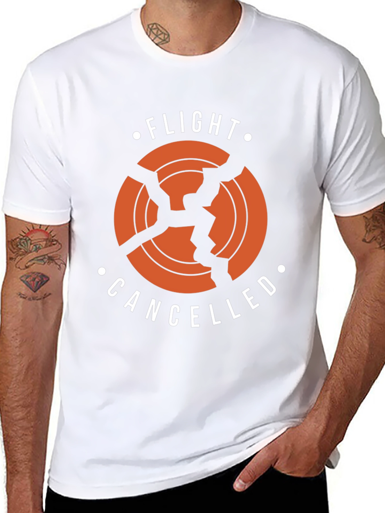 Flight Cancelled T-Shirt - Broken Airplane Design