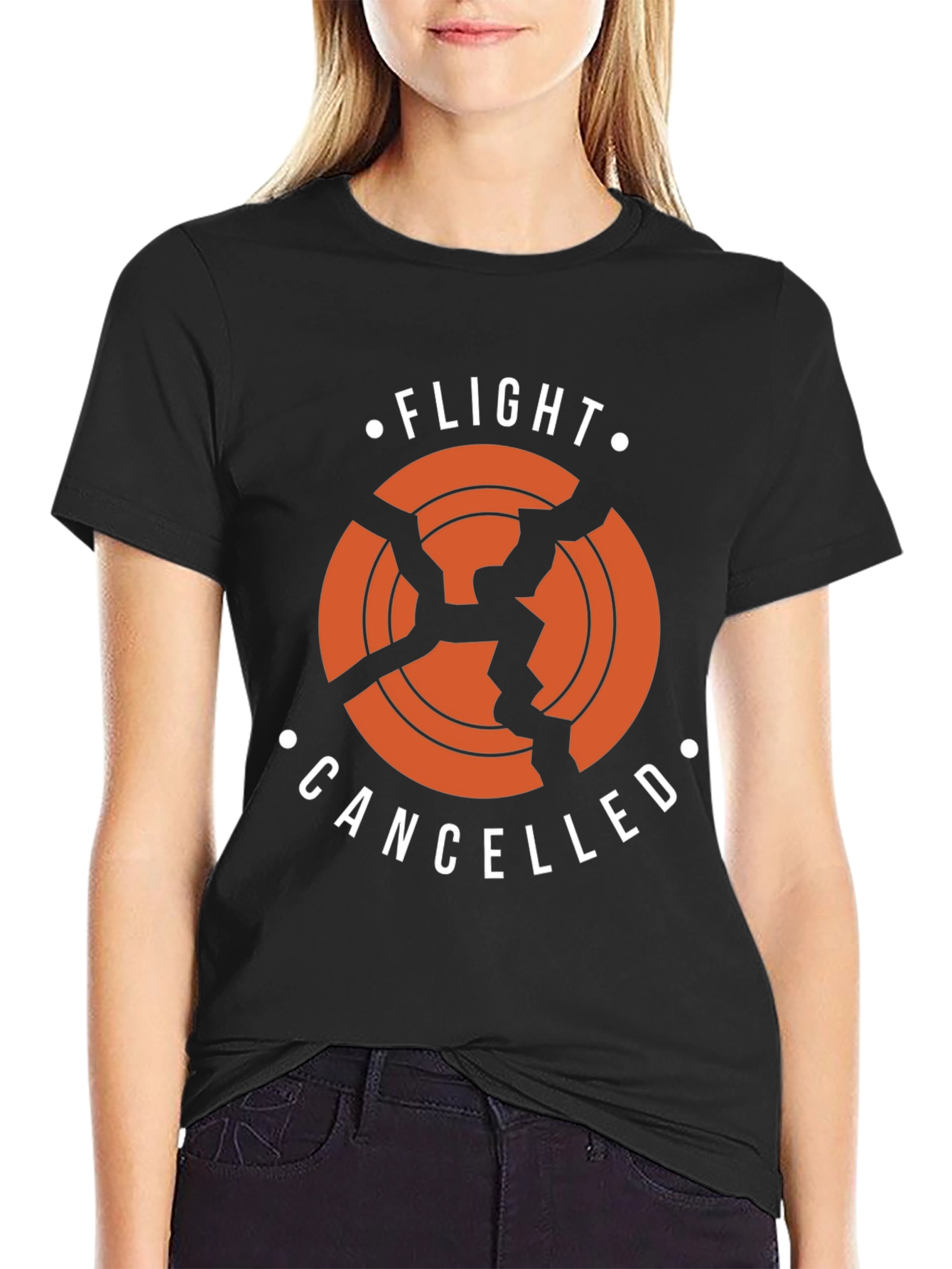 Flight Cancelled T-Shirt - Broken Airplane Design
