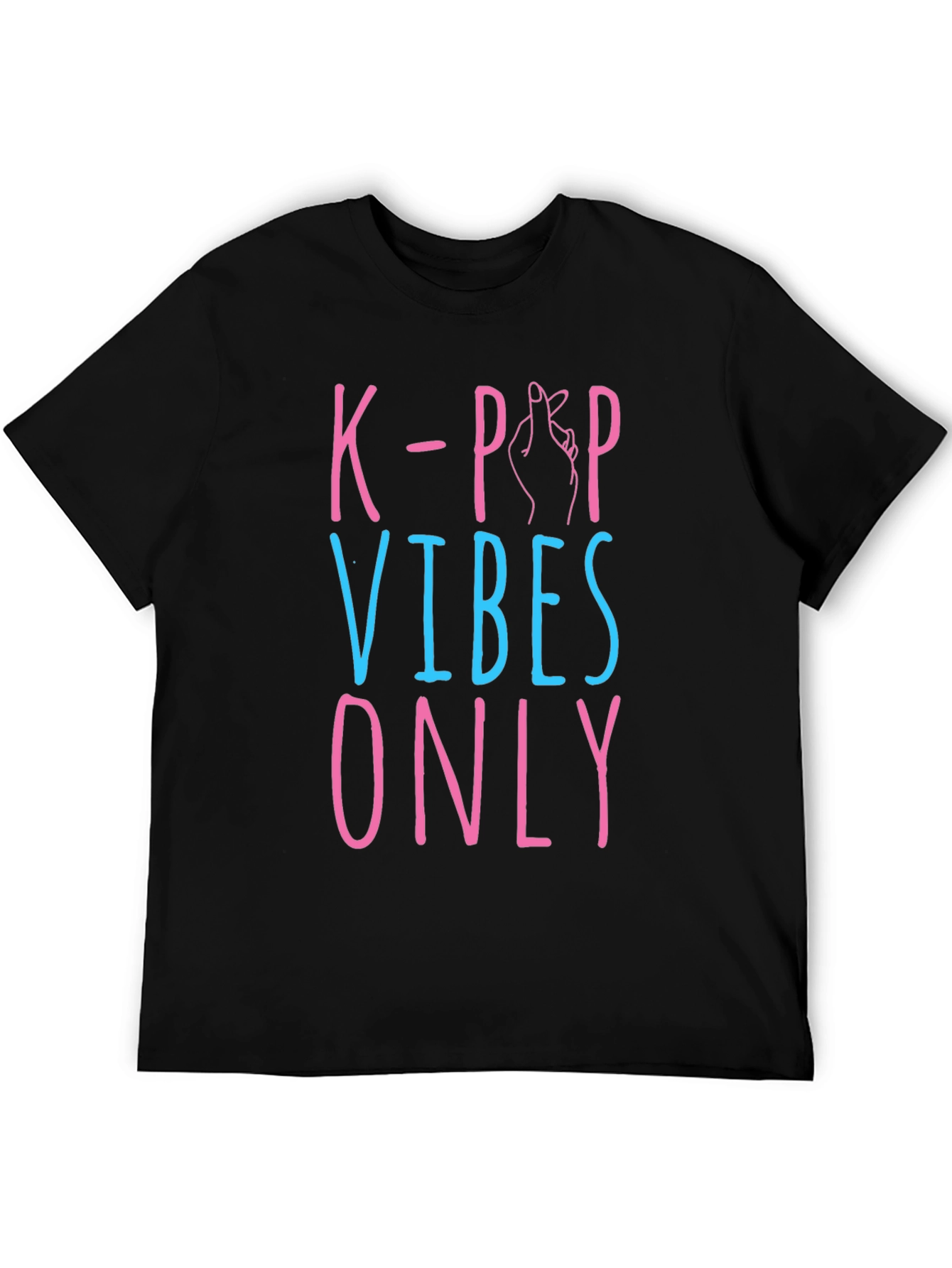 K-Pop Vibes Only Graphic Tee - Black