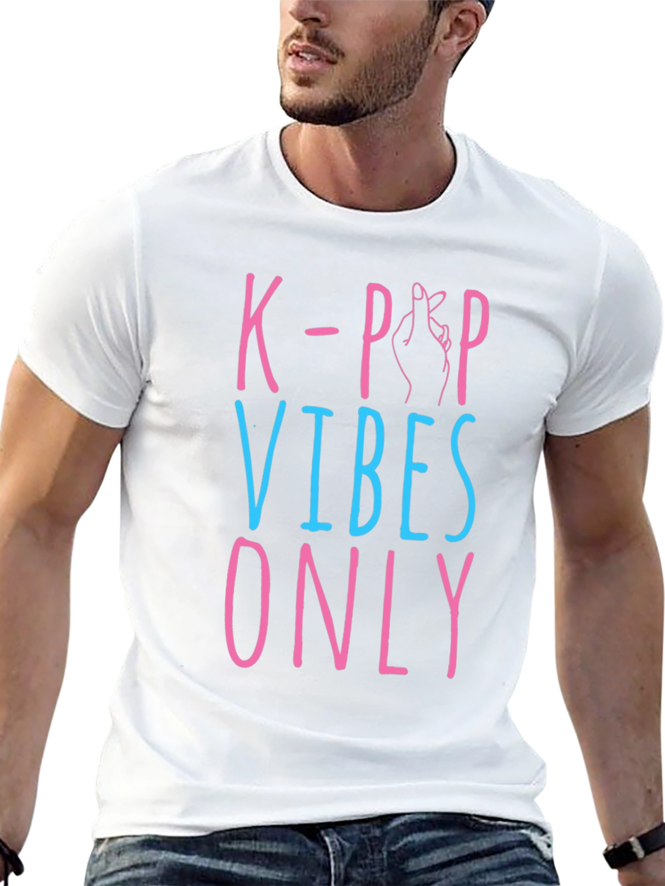 K-Pop Vibes Only Graphic Tee - Black