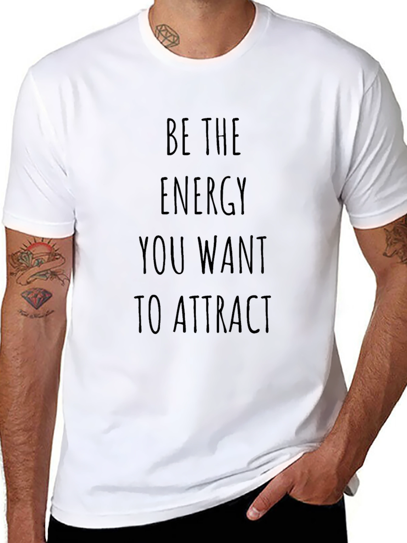 Motivational Black T-Shirt: Be the Energy
