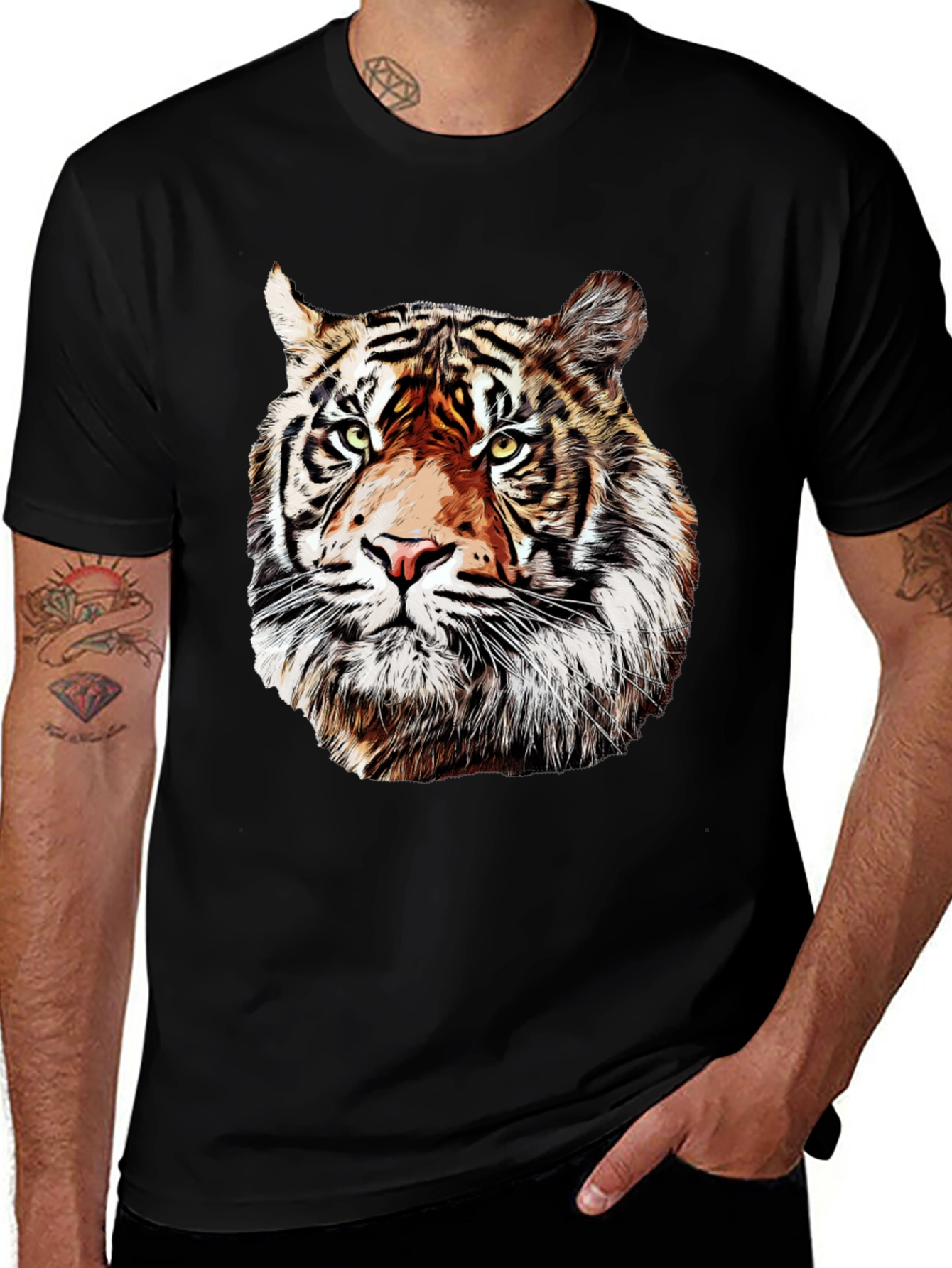 Tiger Graphic T-Shirt - Bold Animal Print