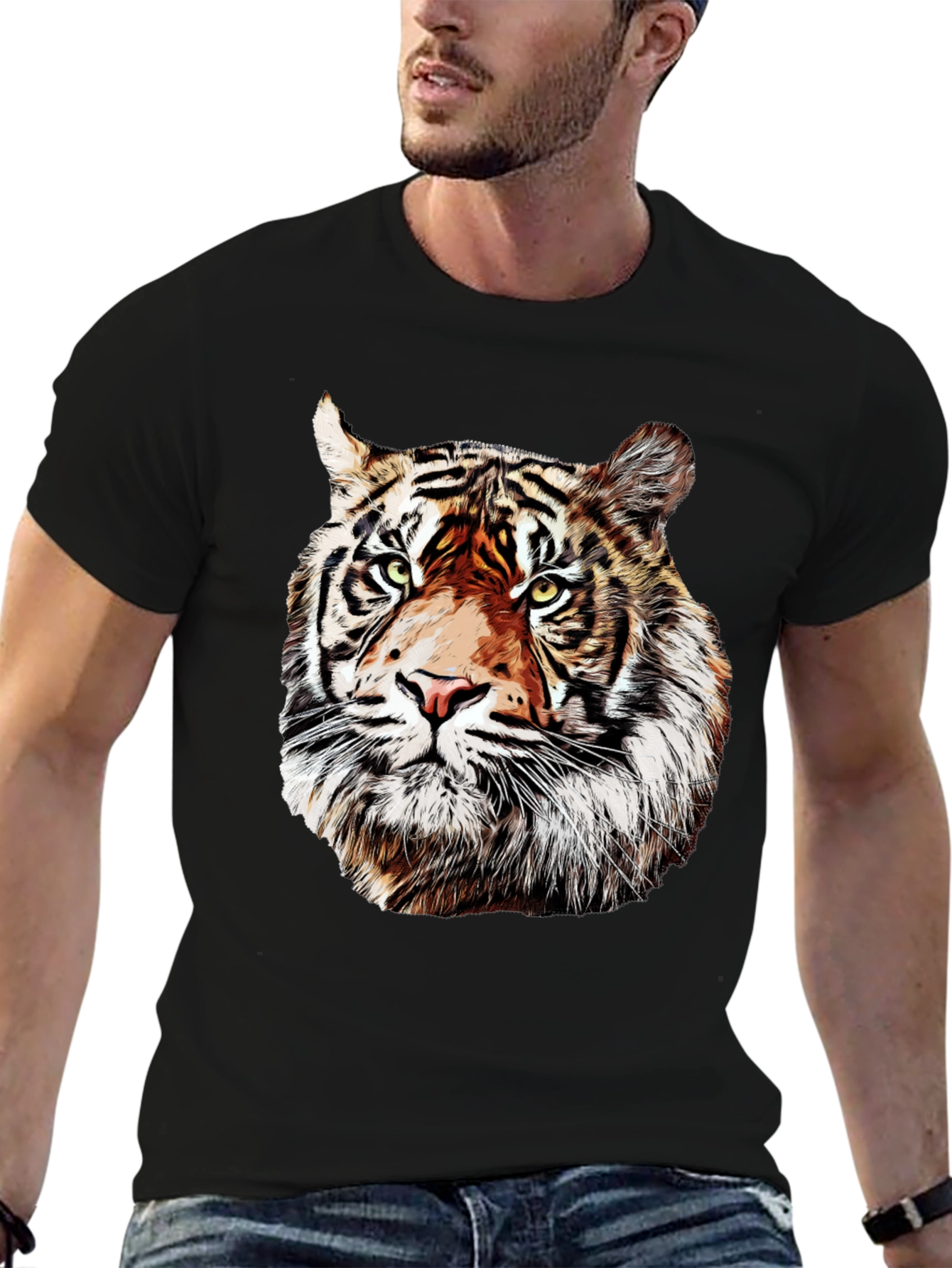 Tiger Graphic T-Shirt - Bold Animal Print