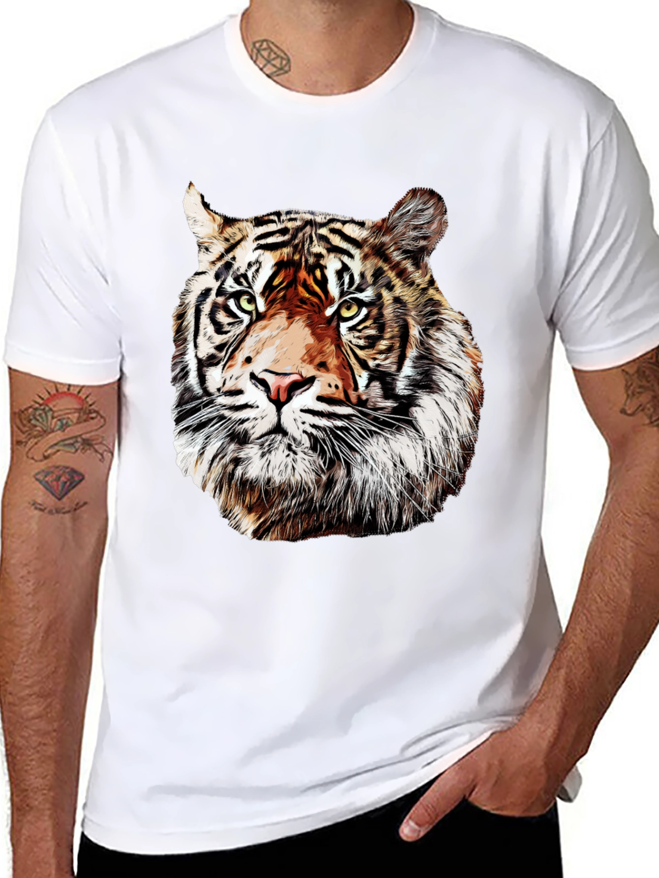 Tiger Graphic T-Shirt - Bold Animal Print