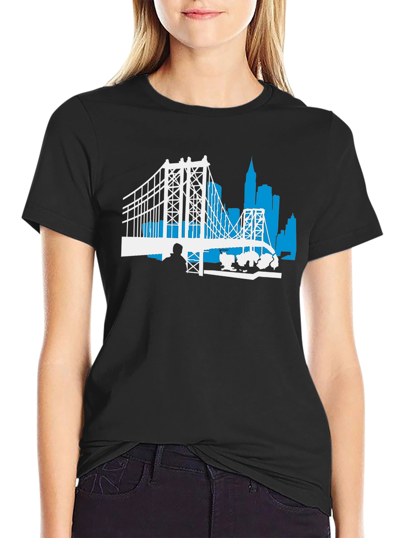 Brooklyn Bridge T-Shirt - Mens Black Graphic Tee