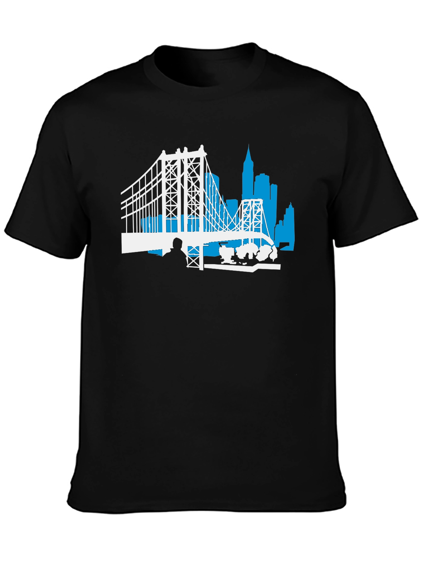 Brooklyn Bridge T-Shirt - Mens Black Graphic Tee