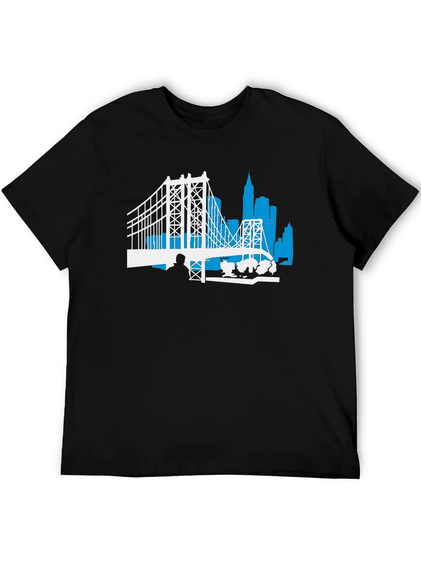 Brooklyn Bridge T-Shirt - Mens Black Graphic Tee