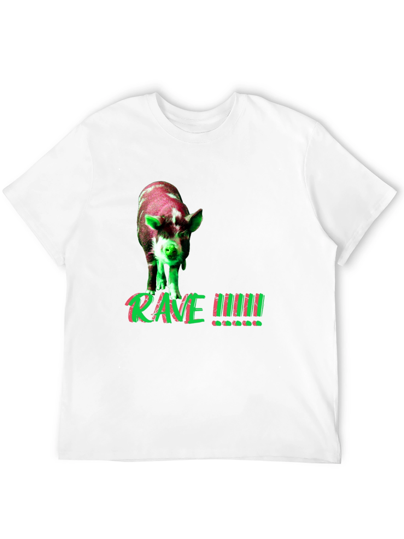 Rave Pig Graphic Tee - Black T-Shirt