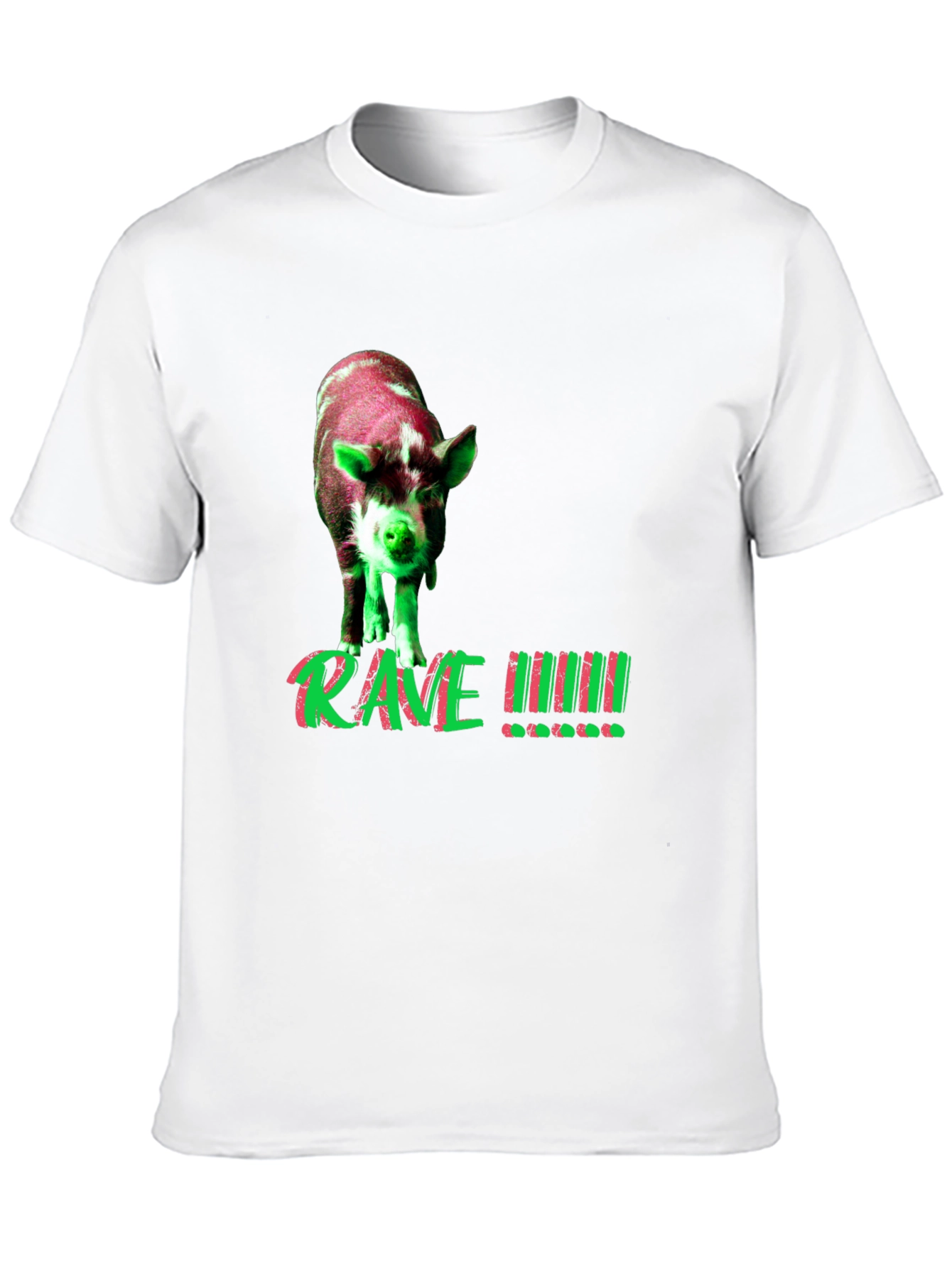 Rave Pig Graphic Tee - Black T-Shirt
