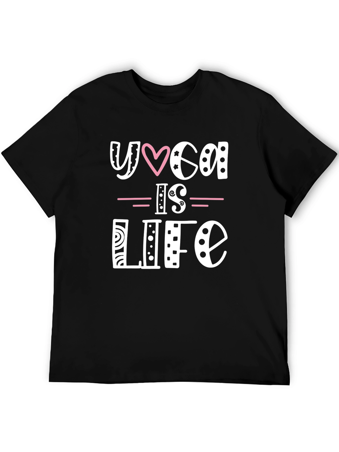 Yoga is Life Graphic Tee - Black