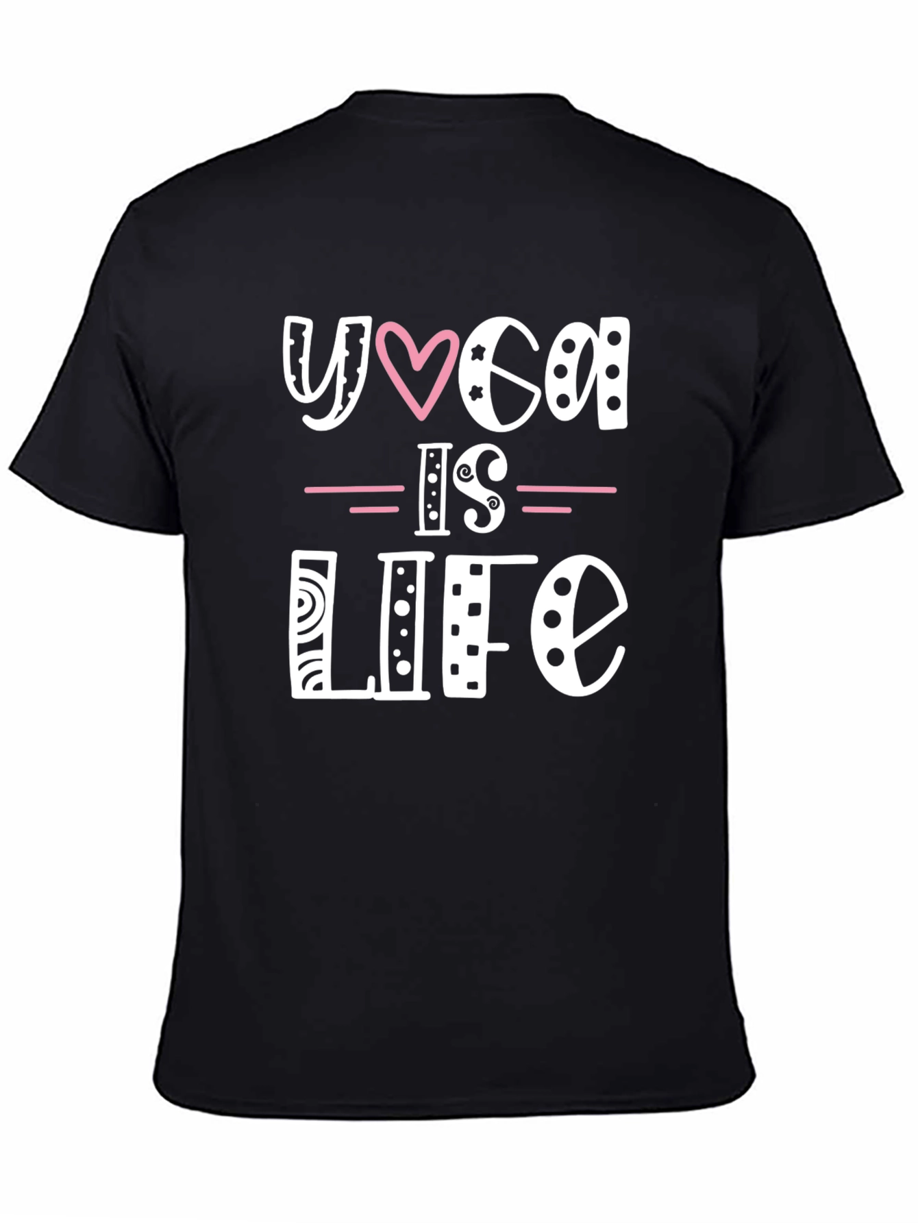 Yoga is Life Graphic Tee - Black