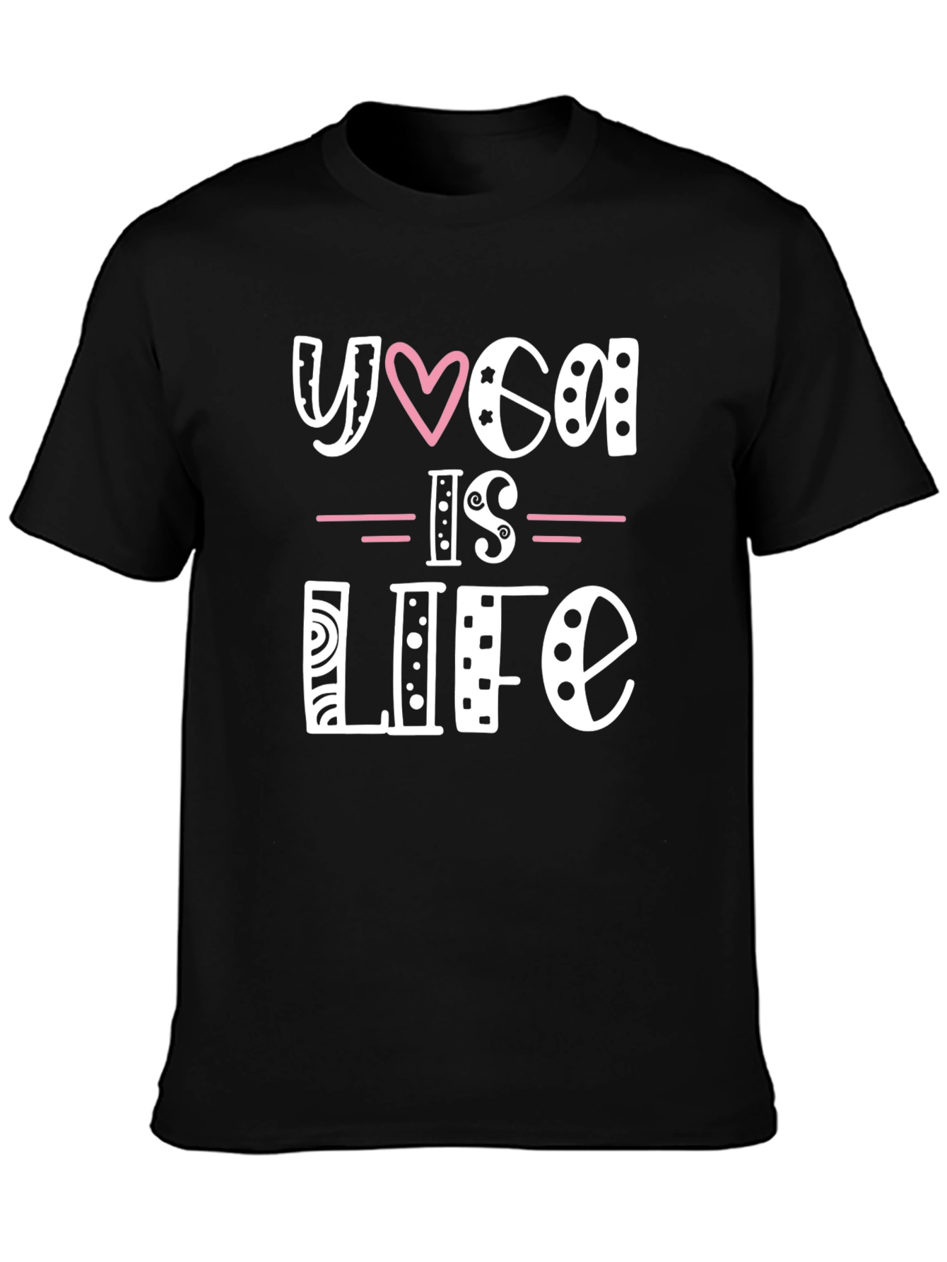 Yoga is Life Graphic Tee - Black