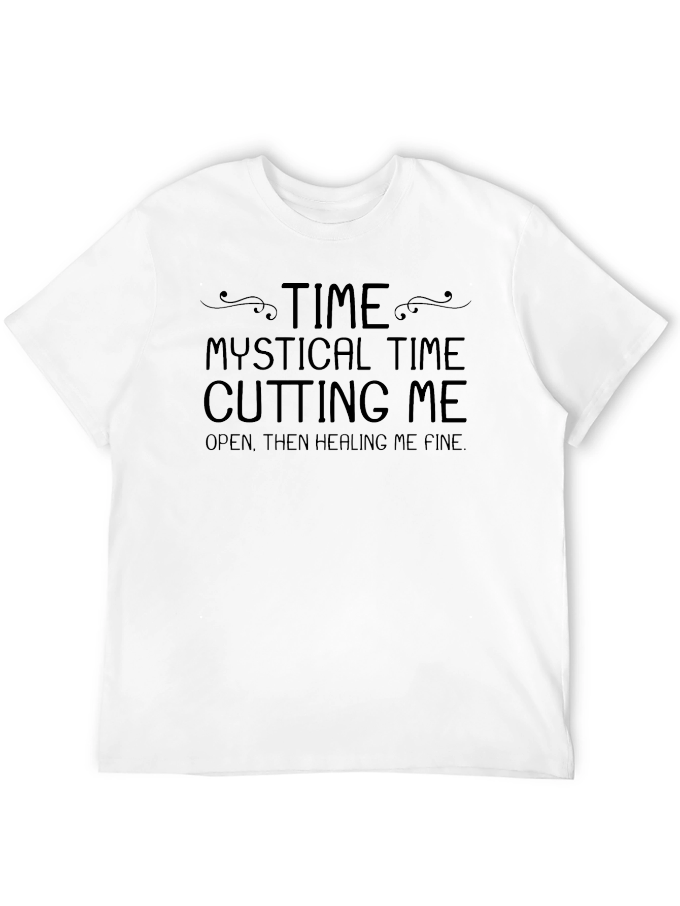 Mystical Time Graphic T-Shirt - Black