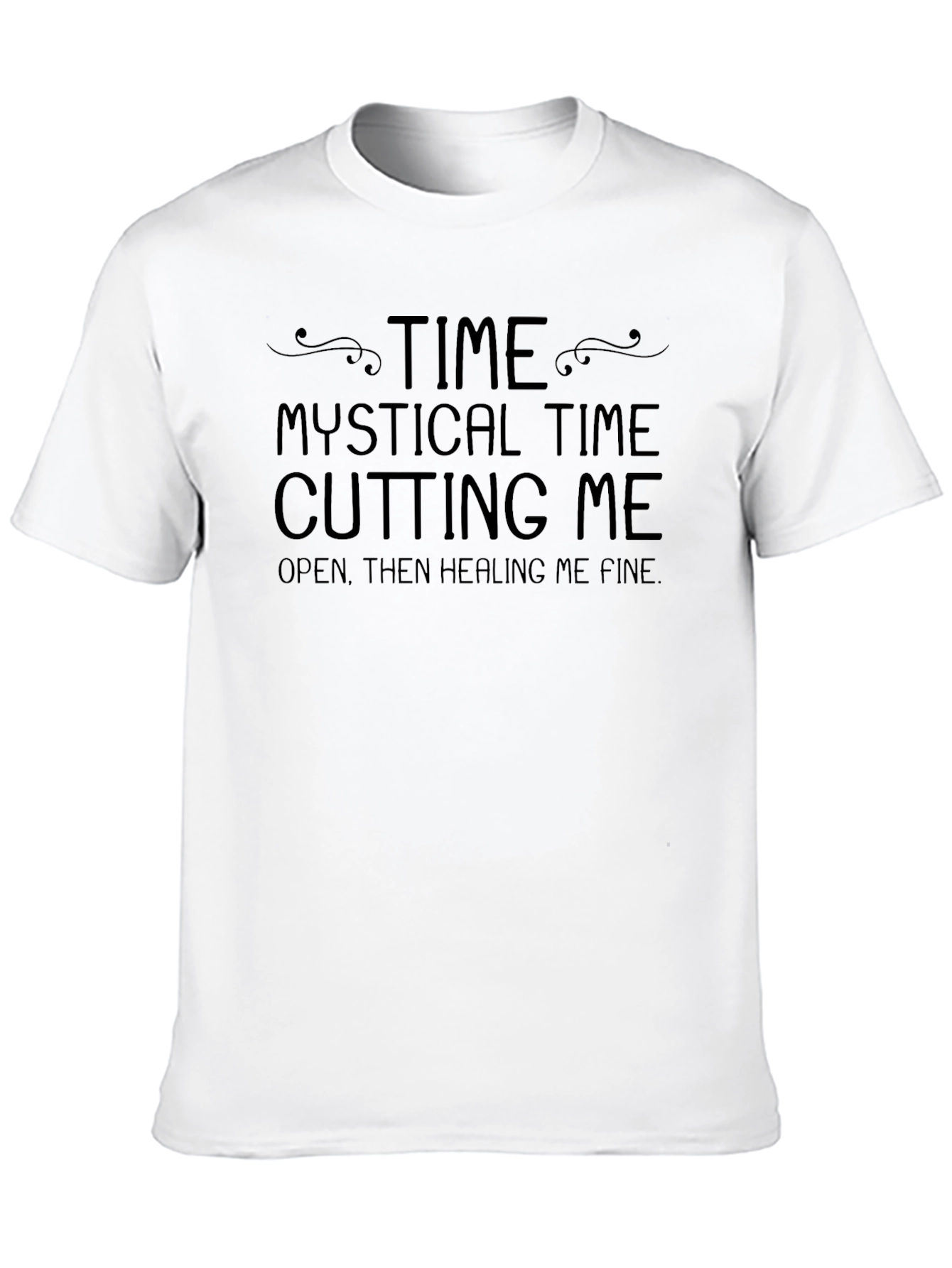 Mystical Time Graphic T-Shirt - Black