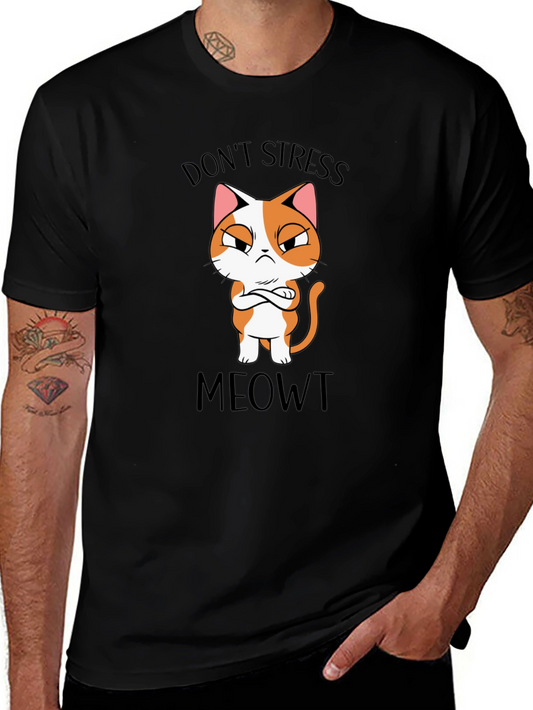 Dont Stress Meowt Black T-Shirt