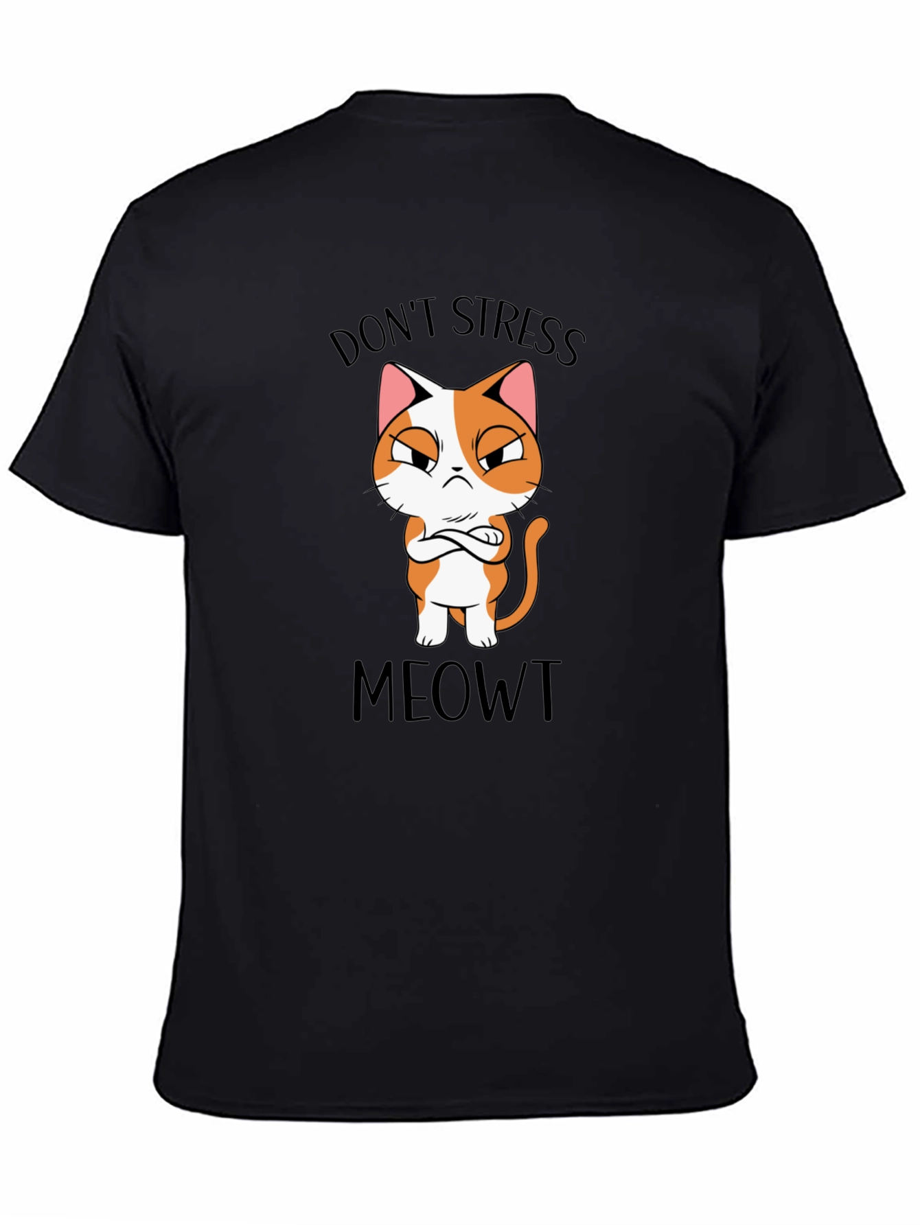 Dont Stress Meowt Black T-Shirt