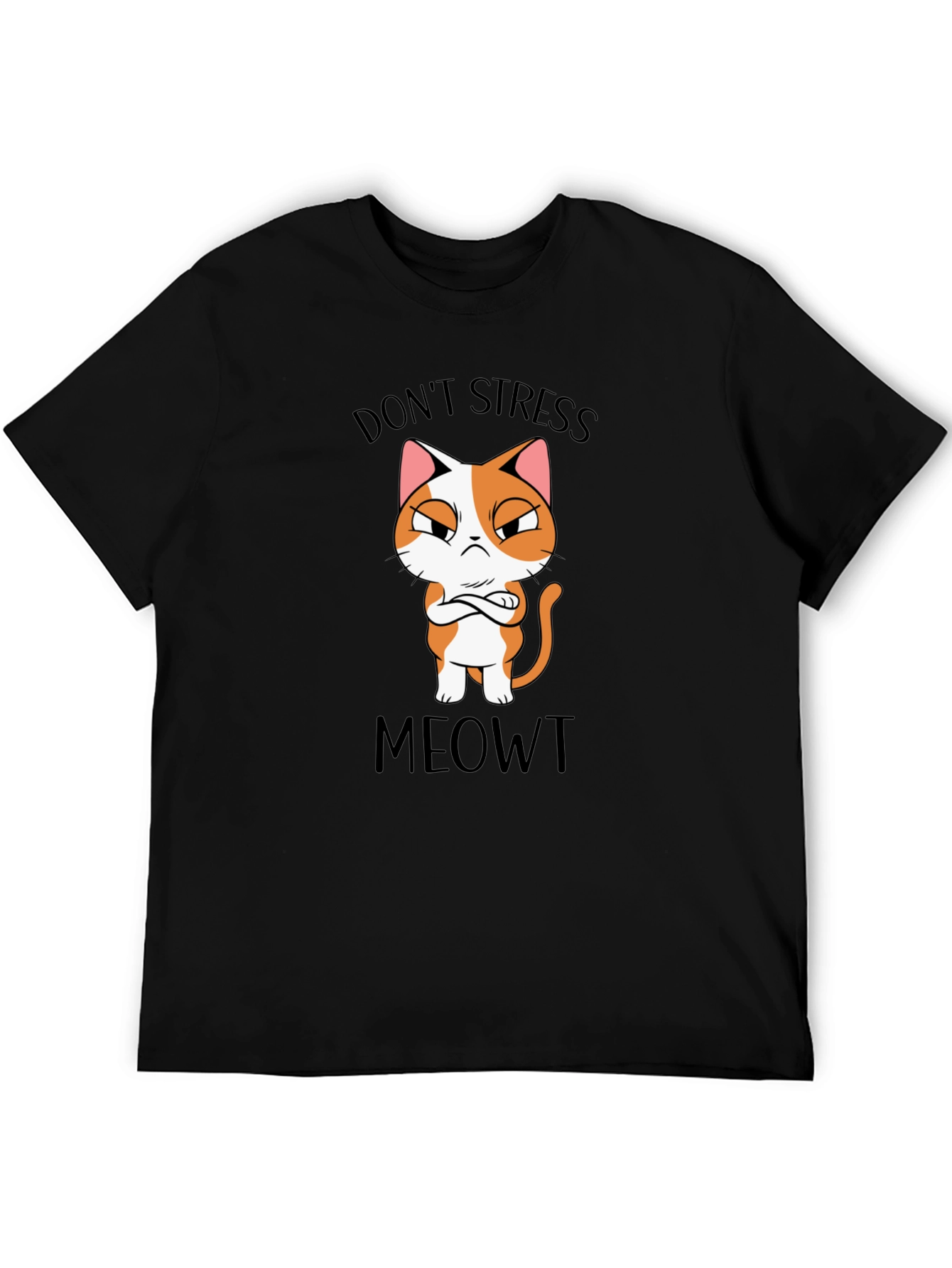 Dont Stress Meowt Black T-Shirt