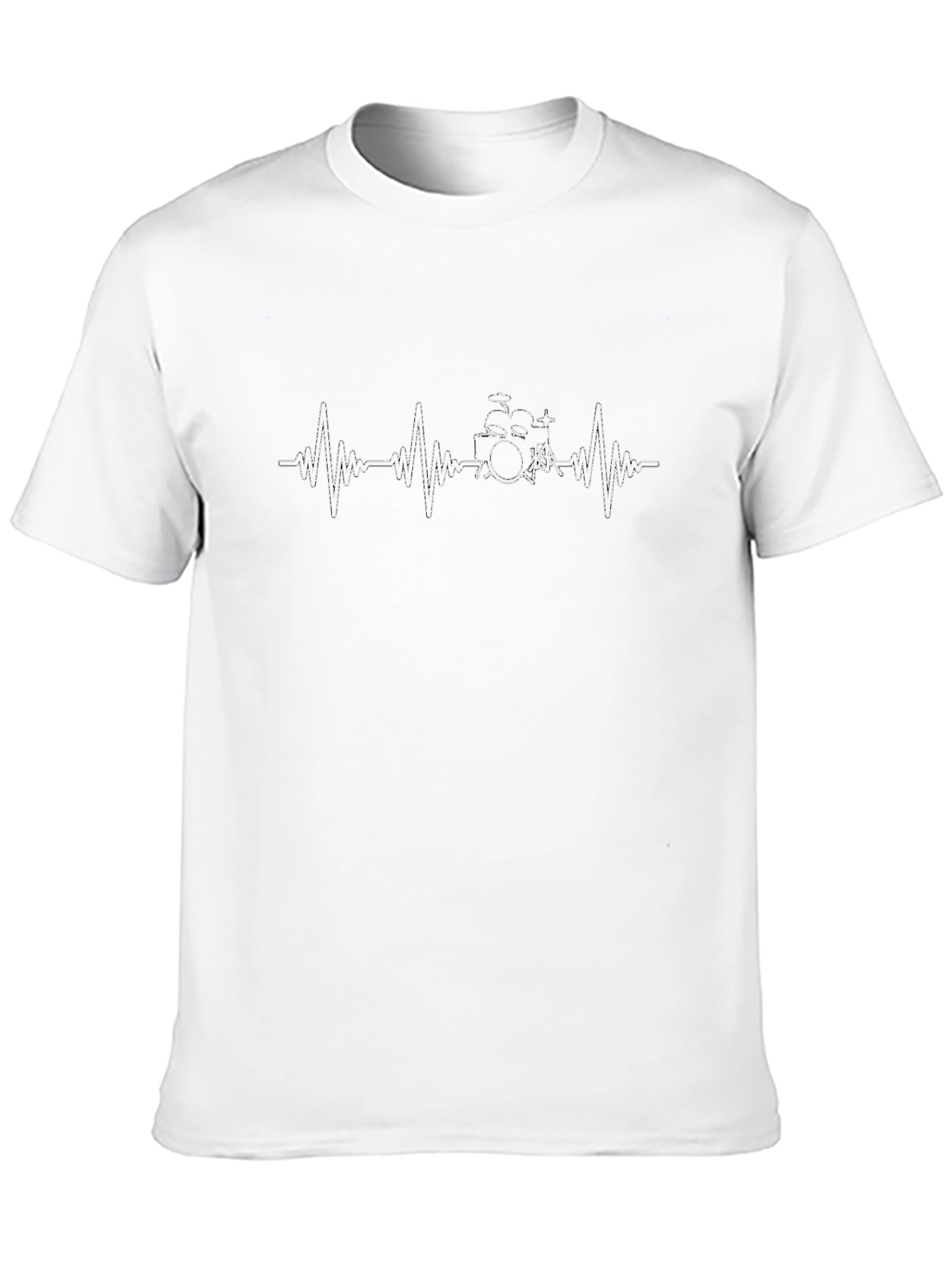 Drummer Heartbeat T-Shirt - Music Lover Tee