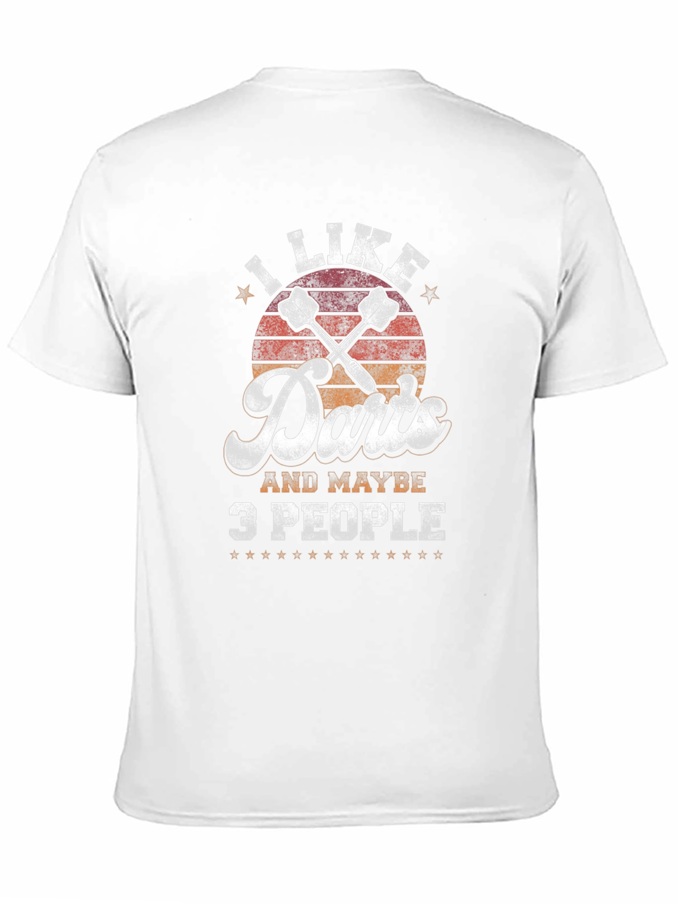I Like Darts and Maybe 3 People Black T-Shirt