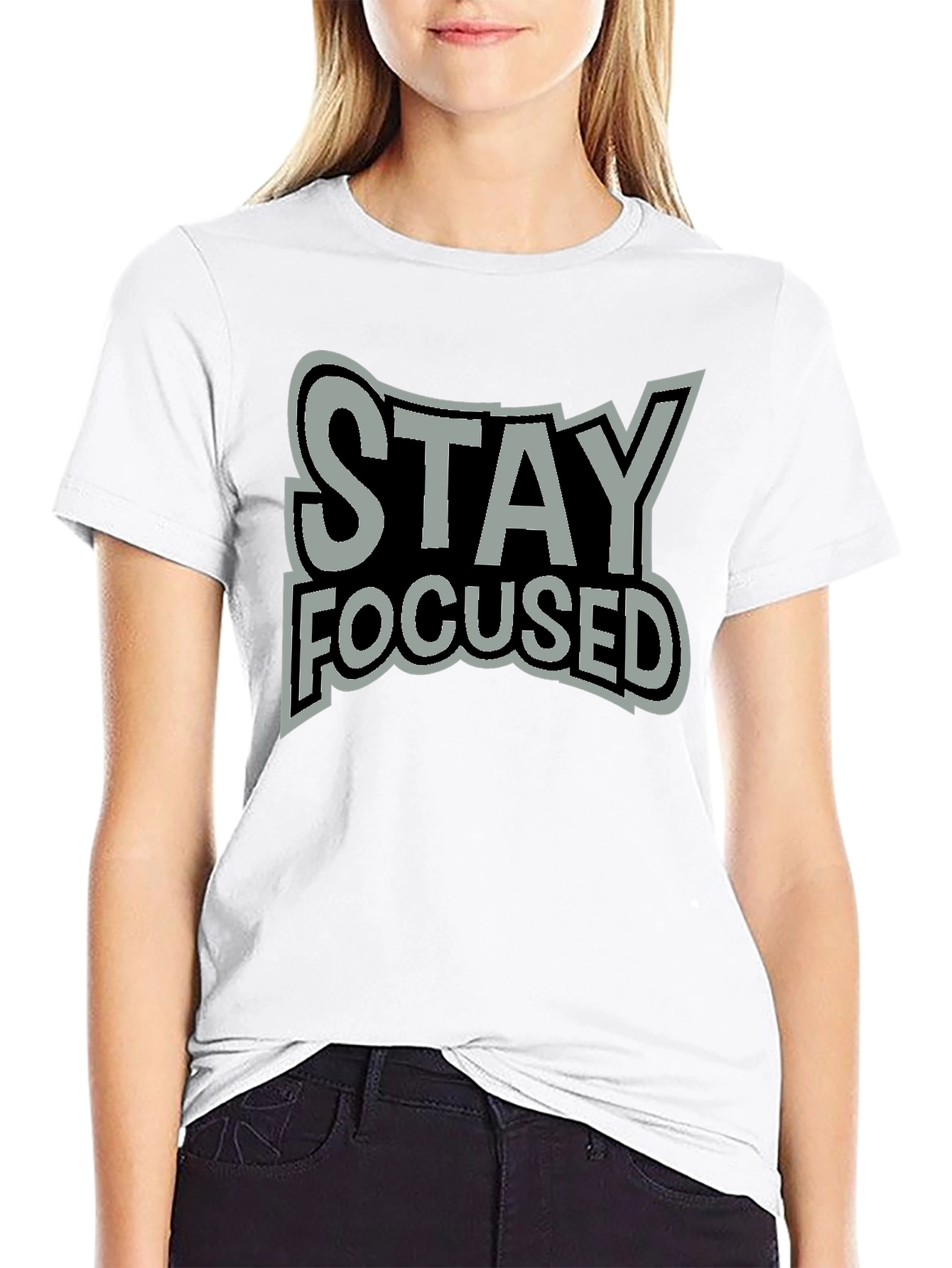 Stay Focused Graphic Tee - Premium Cotton Blend