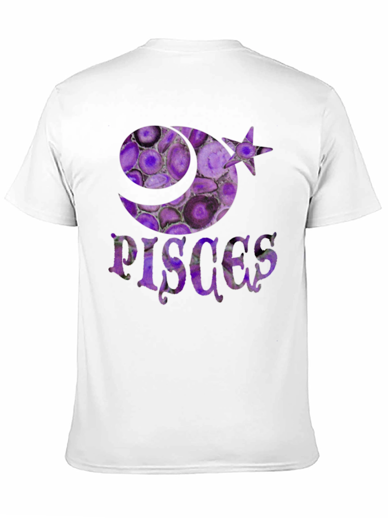 Pisces Zodiac Sign T-Shirt - Purple Agate Style