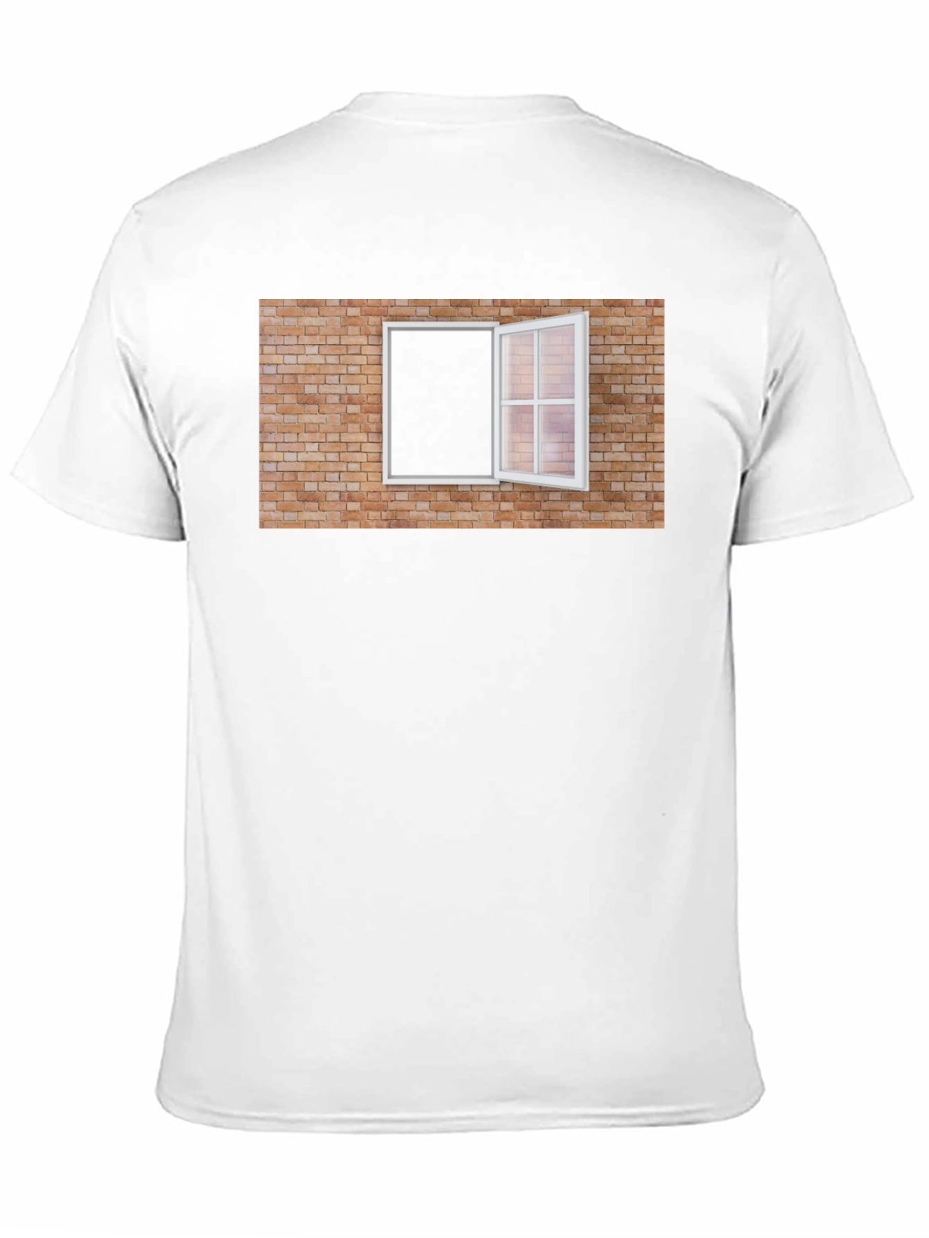 Brick Wall Window Graphic Tee - Unique Design
