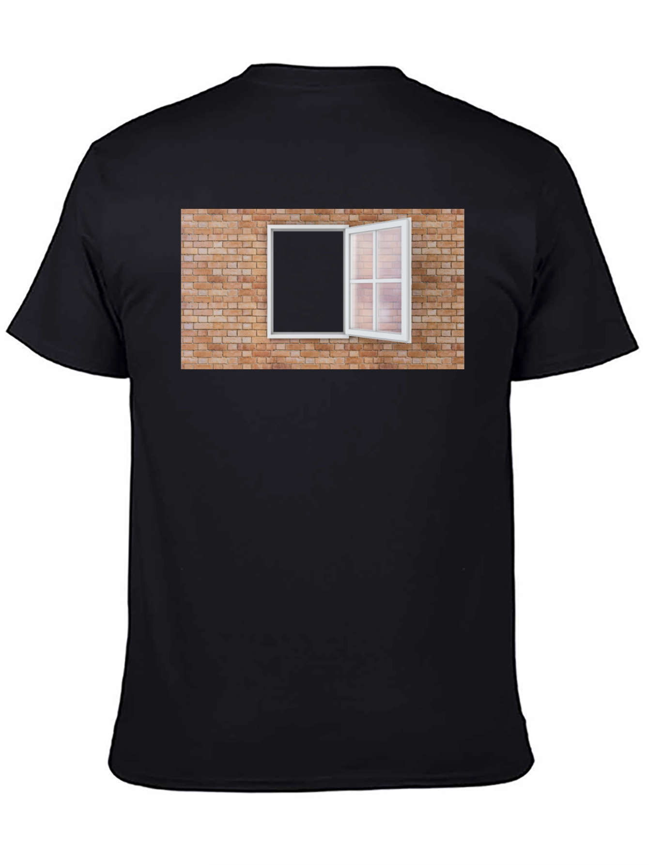 Brick Wall Window Graphic Tee - Unique Design