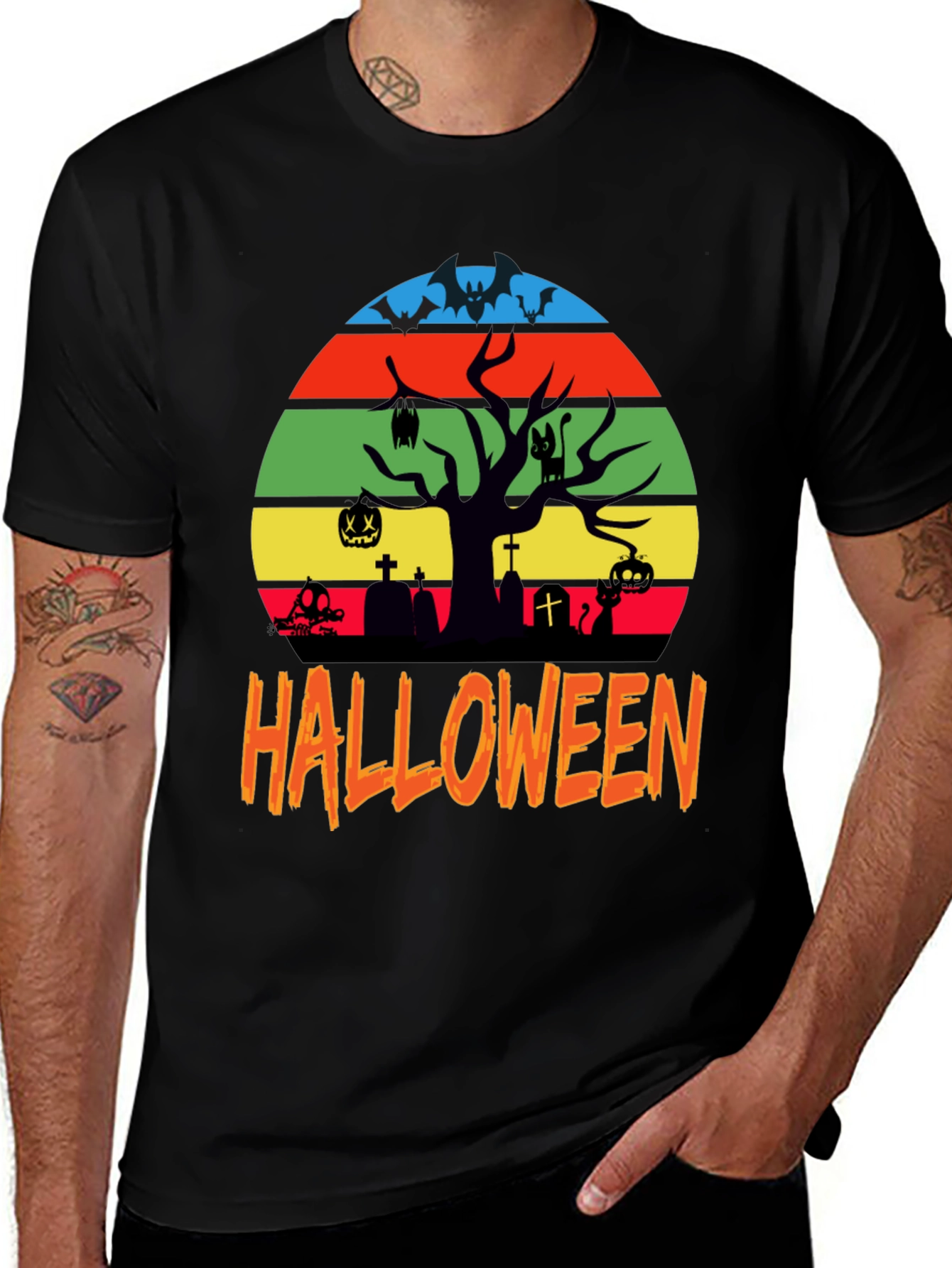 Halloween Tree Silhouette T-Shirt