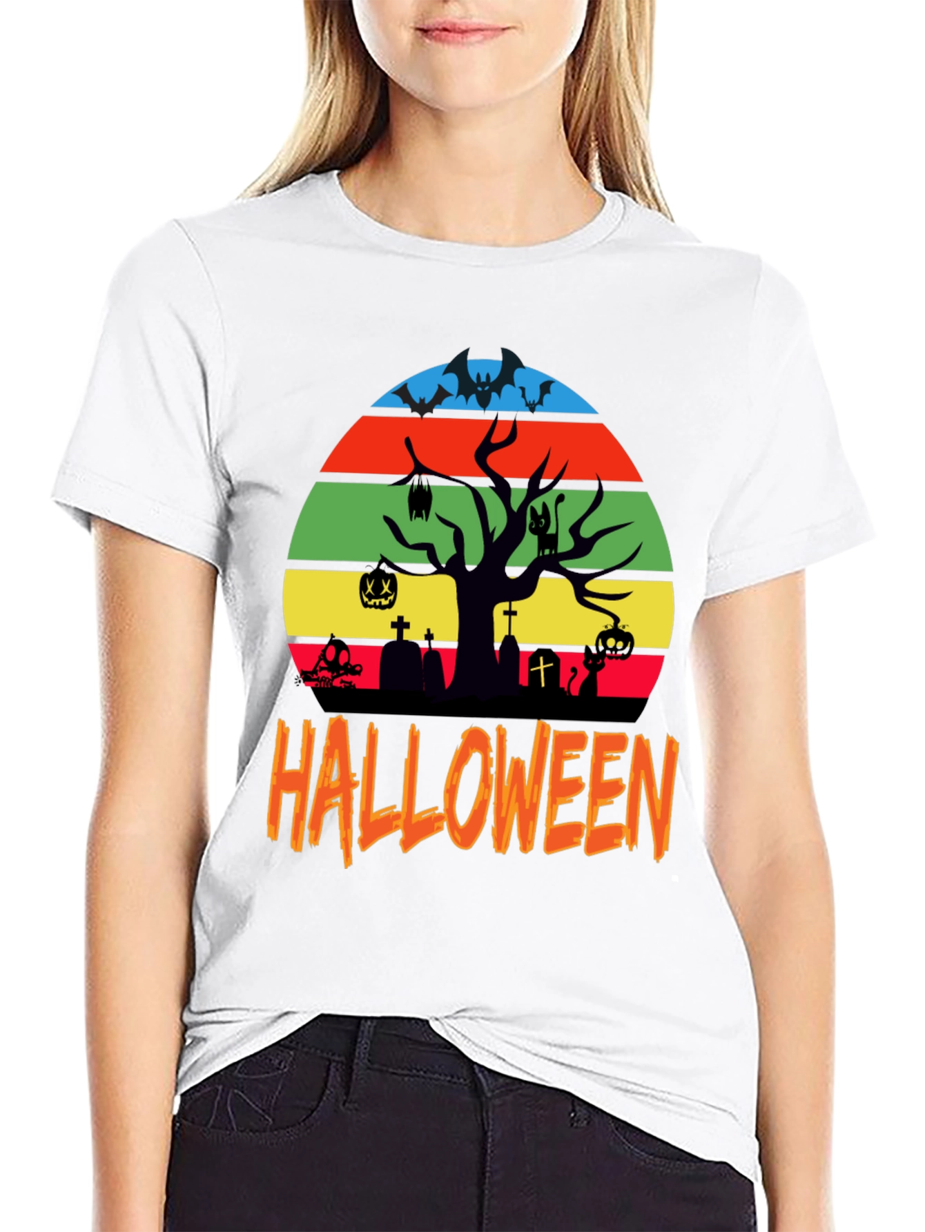 Halloween Tree Silhouette T-Shirt