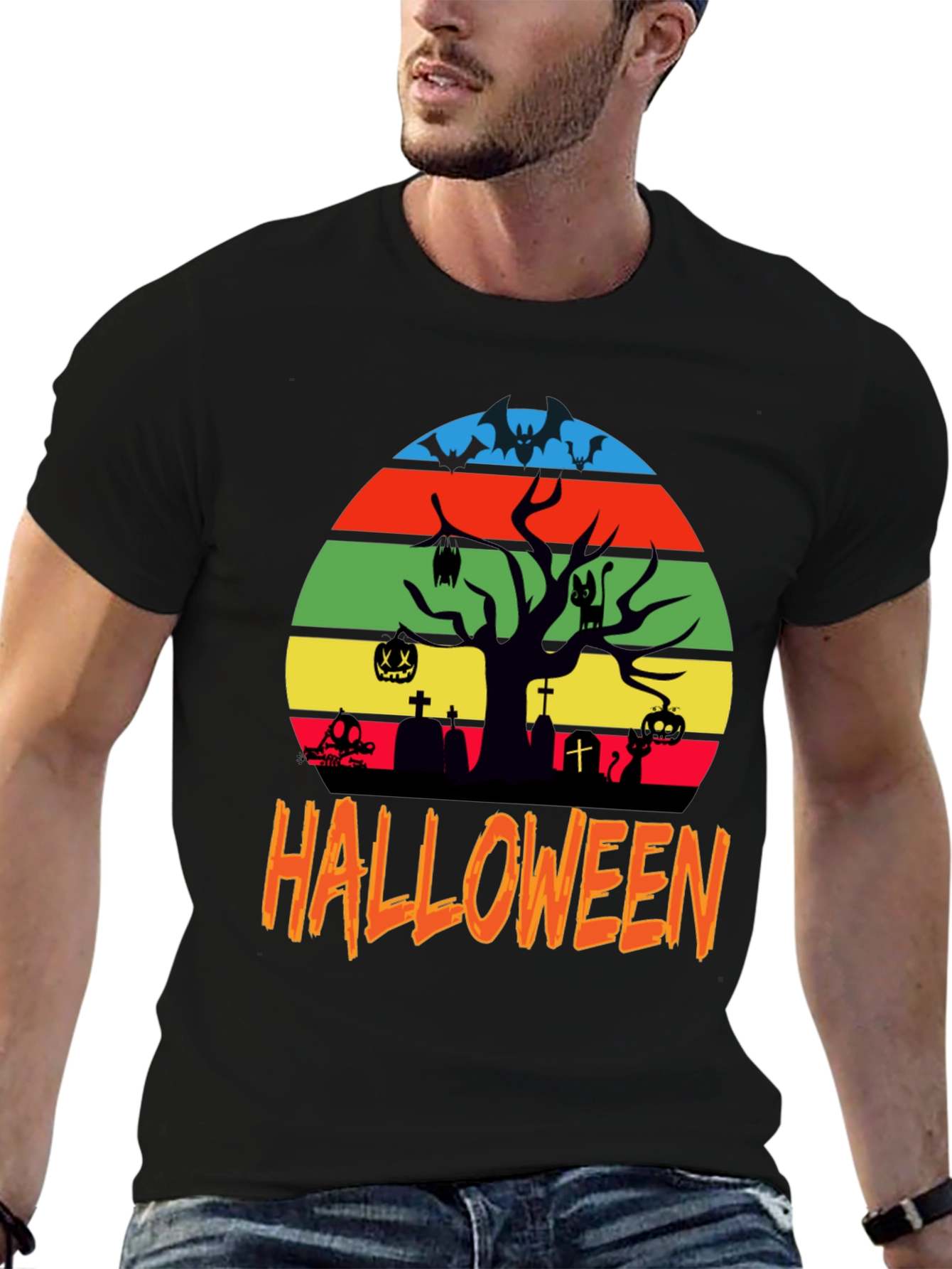 Halloween Tree Silhouette T-Shirt