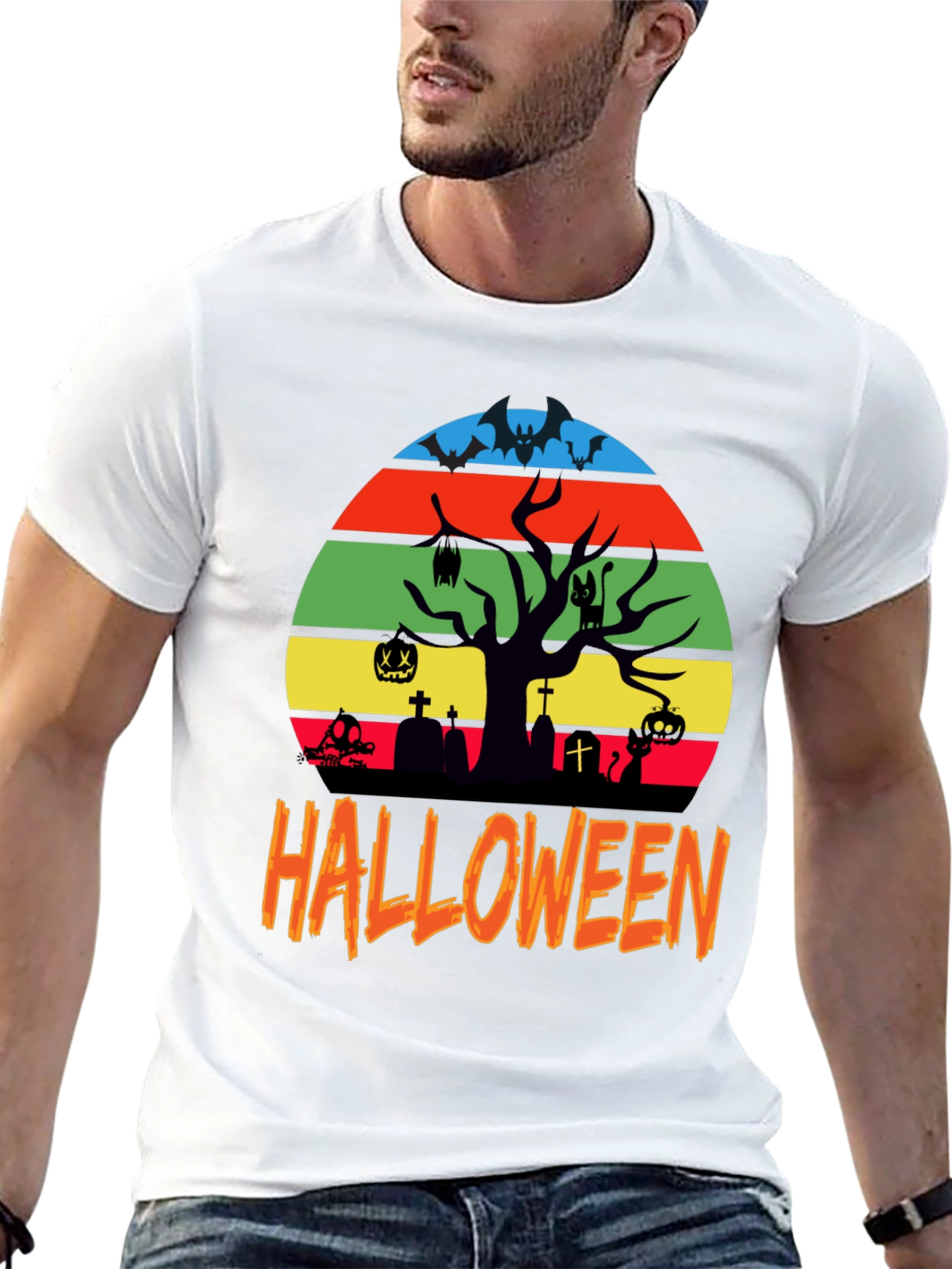 Halloween Tree Silhouette T-Shirt