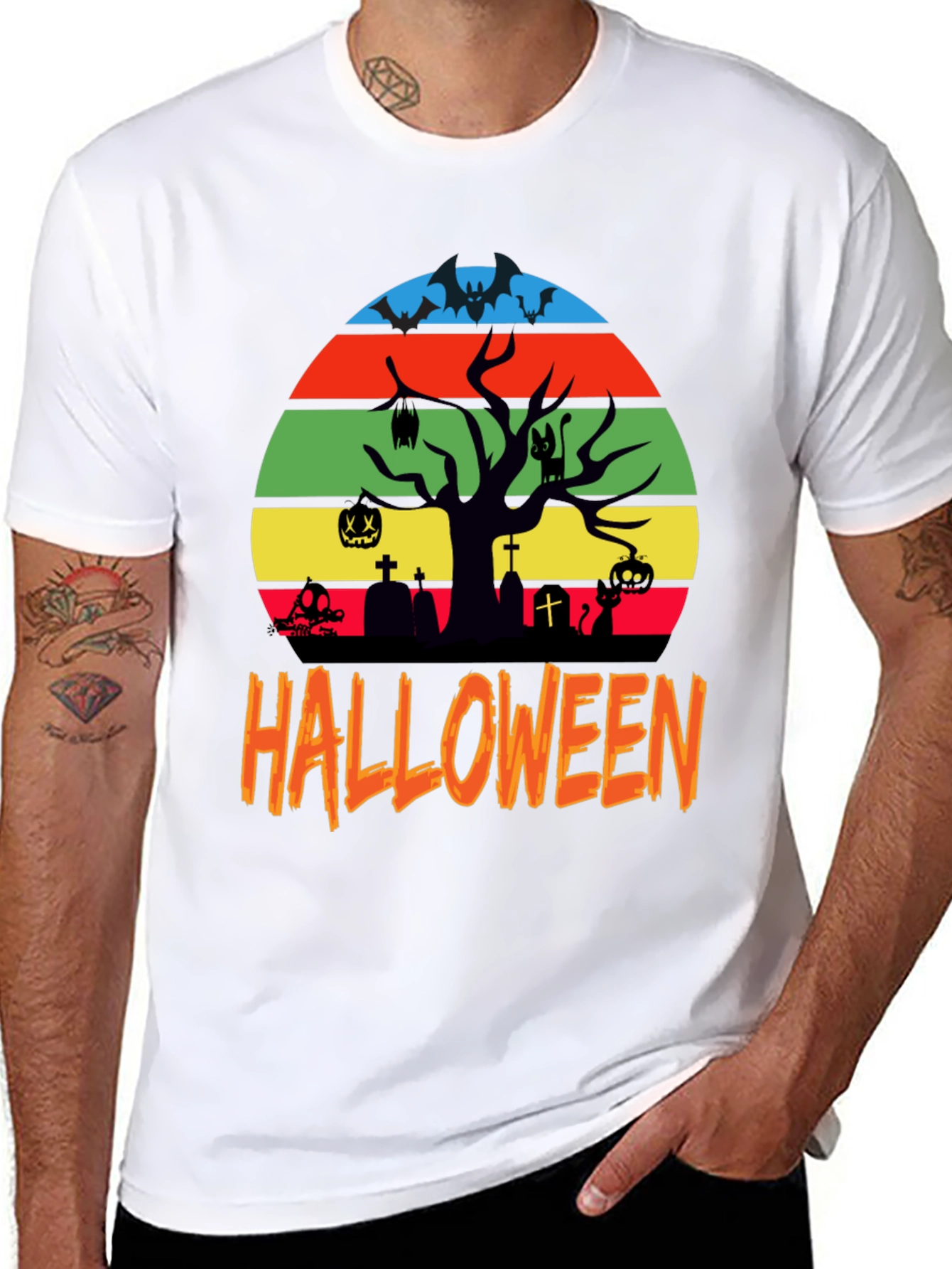 Halloween Tree Silhouette T-Shirt