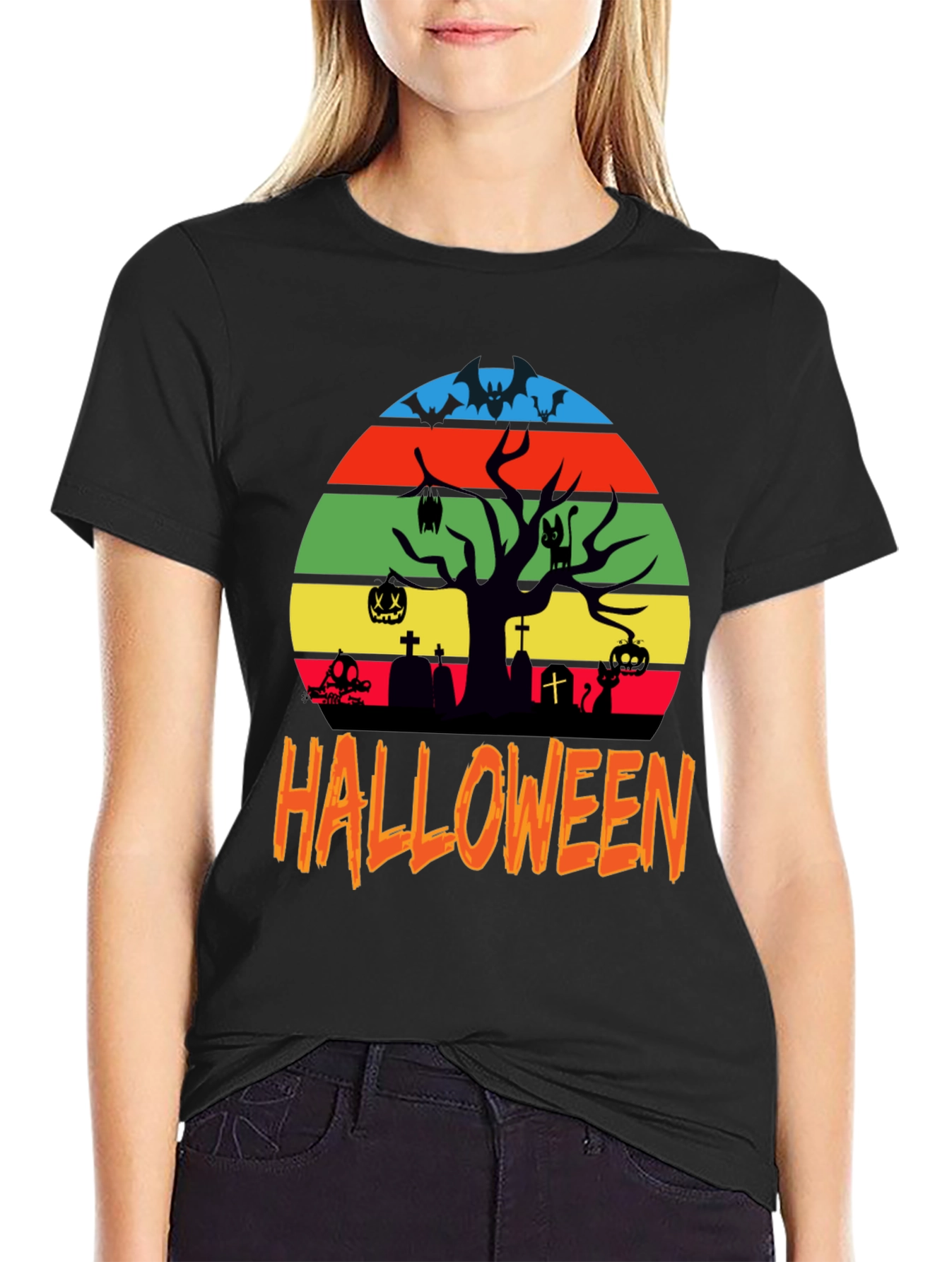 Halloween Tree Silhouette T-Shirt