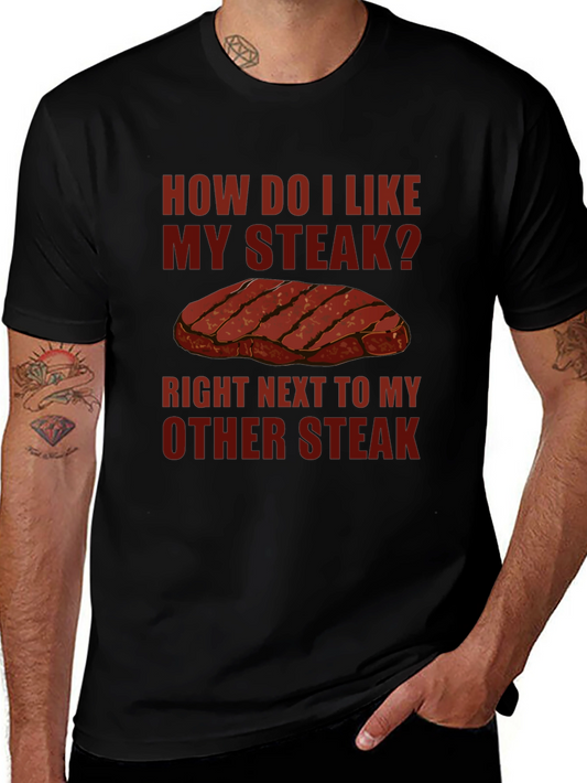 Steak Lover Graphic T-Shirt Funny Meat Eater Tee