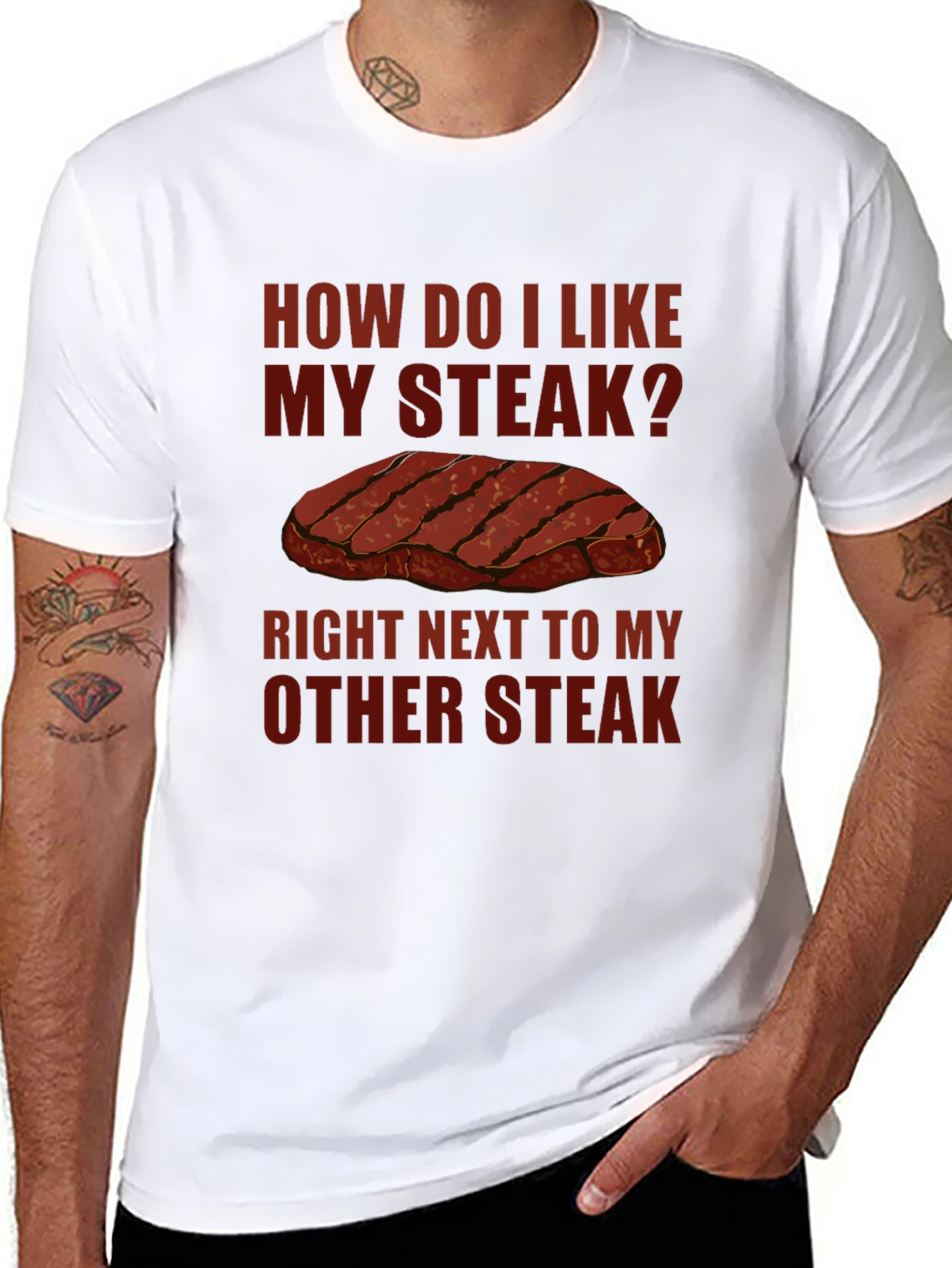 Steak Lover Graphic T-Shirt Funny Meat Eater Tee