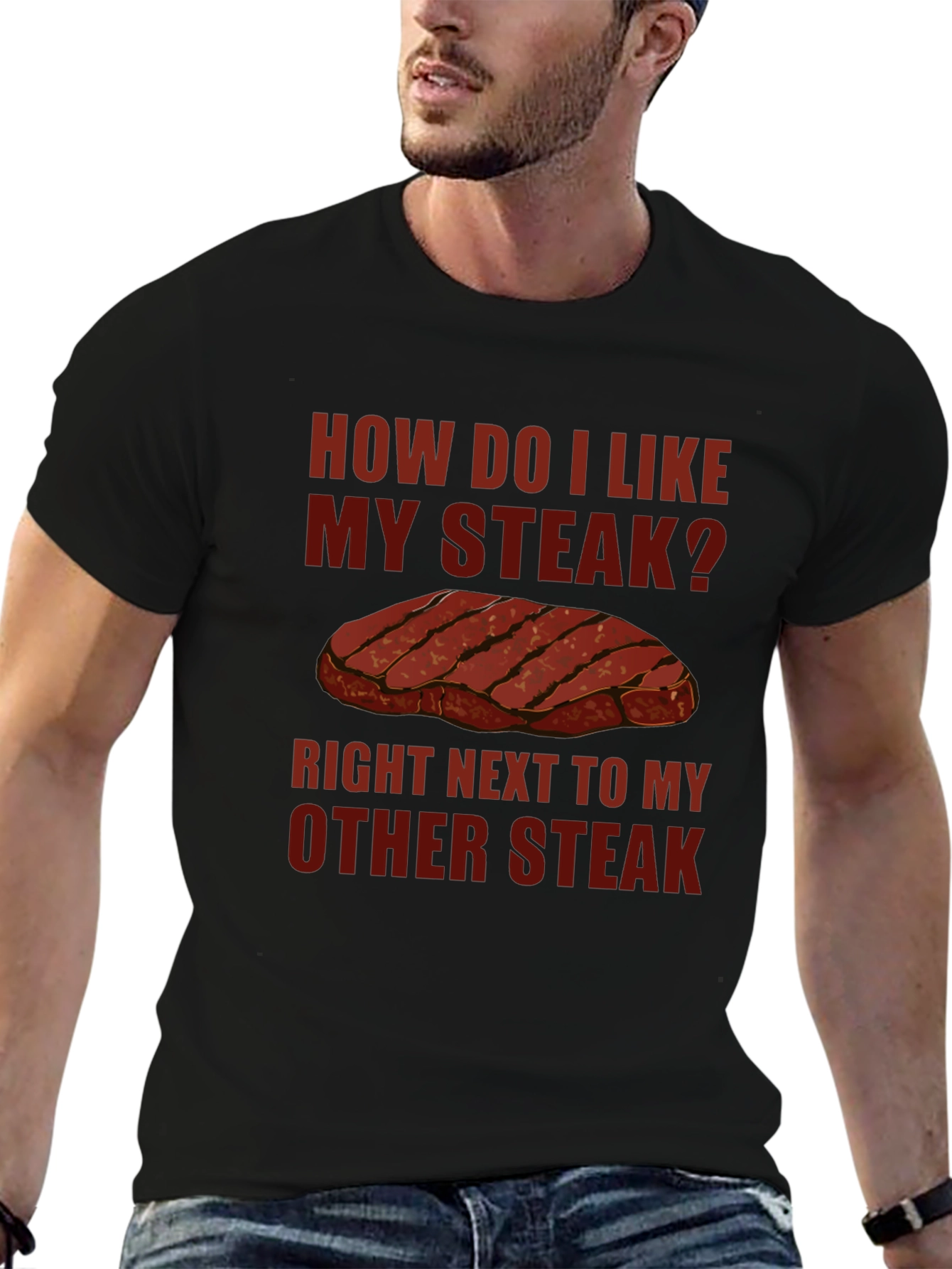 Steak Lover Graphic T-Shirt Funny Meat Eater Tee