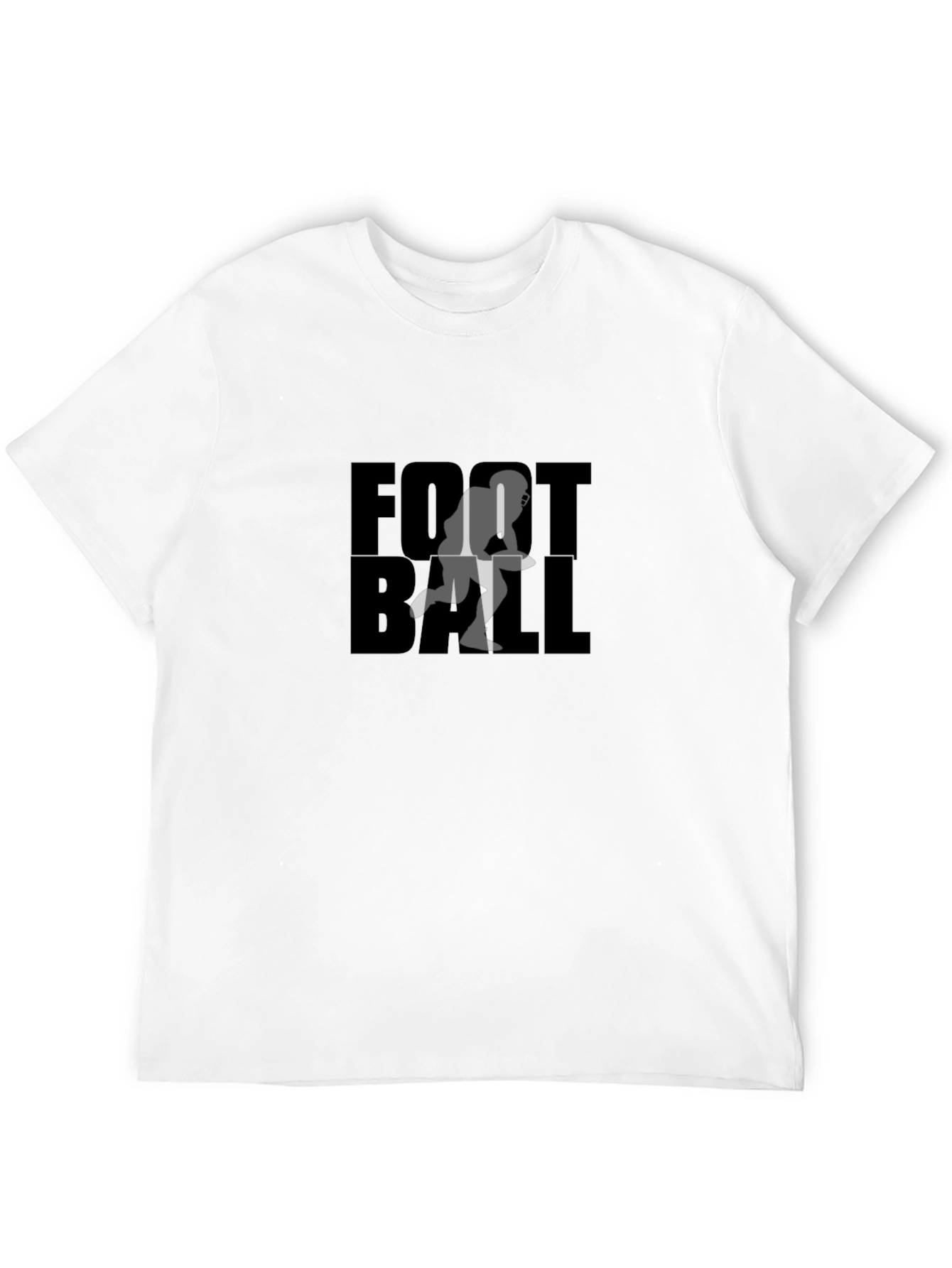 Football Player Graphic Tee - Black