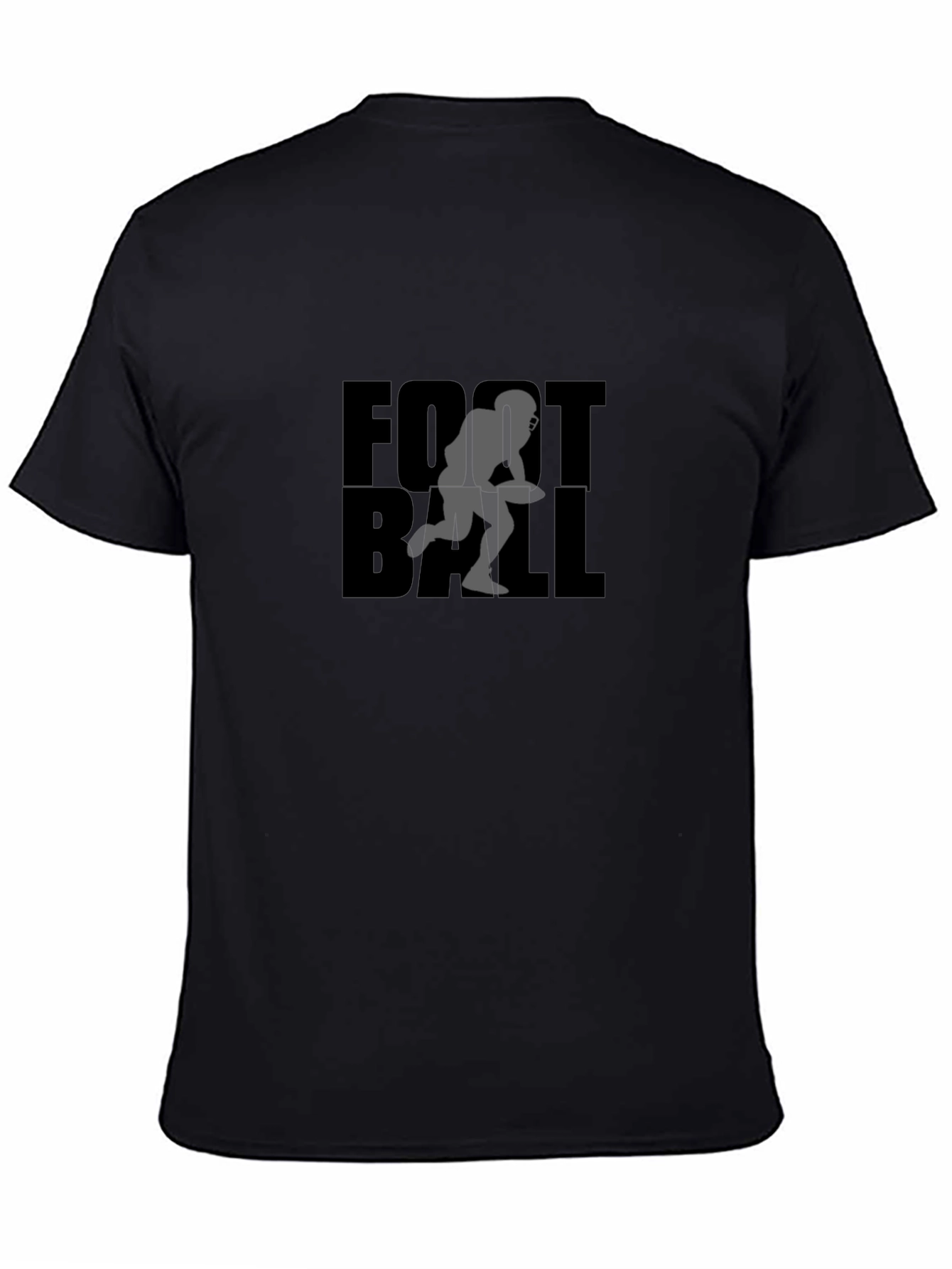Football Player Graphic Tee - Black