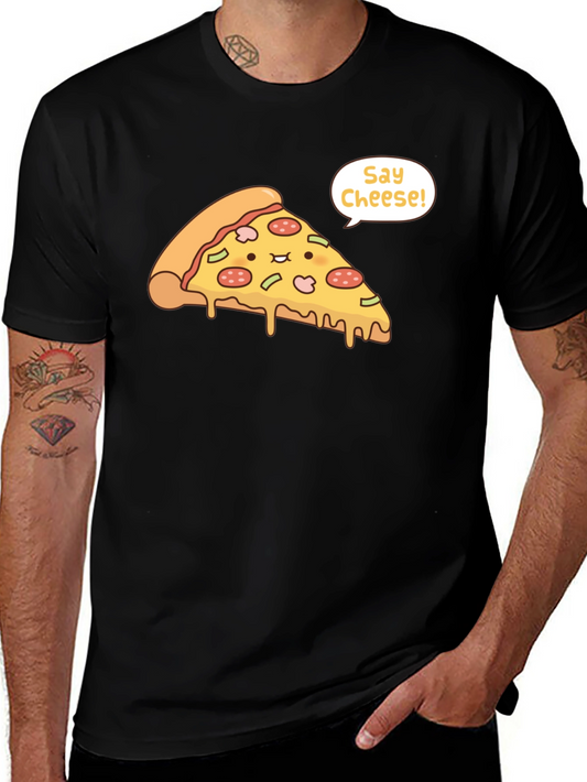 Pizza Say Cheese Graphic T-Shirt