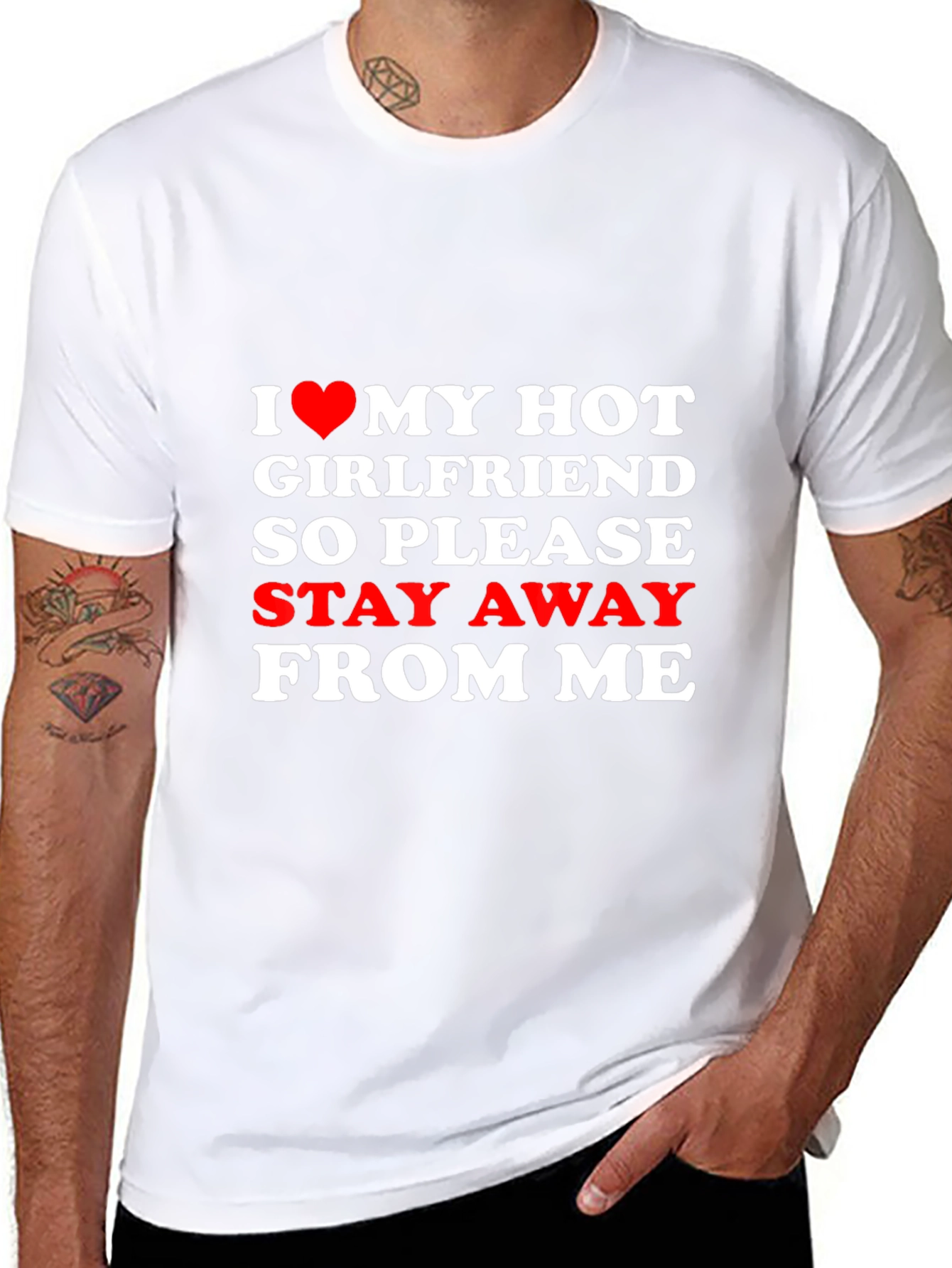 I Love My Hot Girlfriend Novelty Graphic Tee
