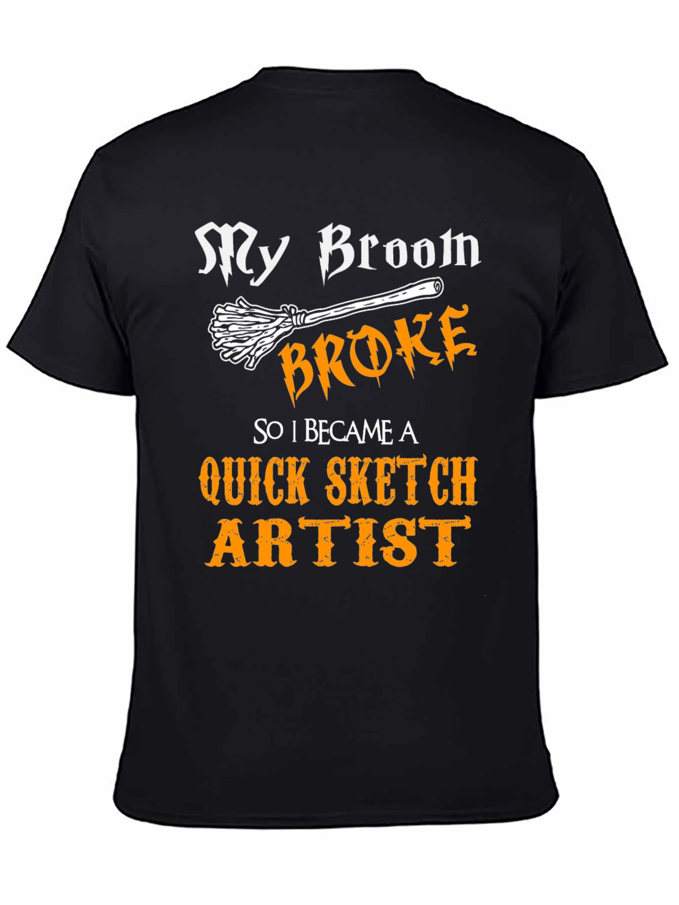 Funny Broom Broke Artist Graphic Tee