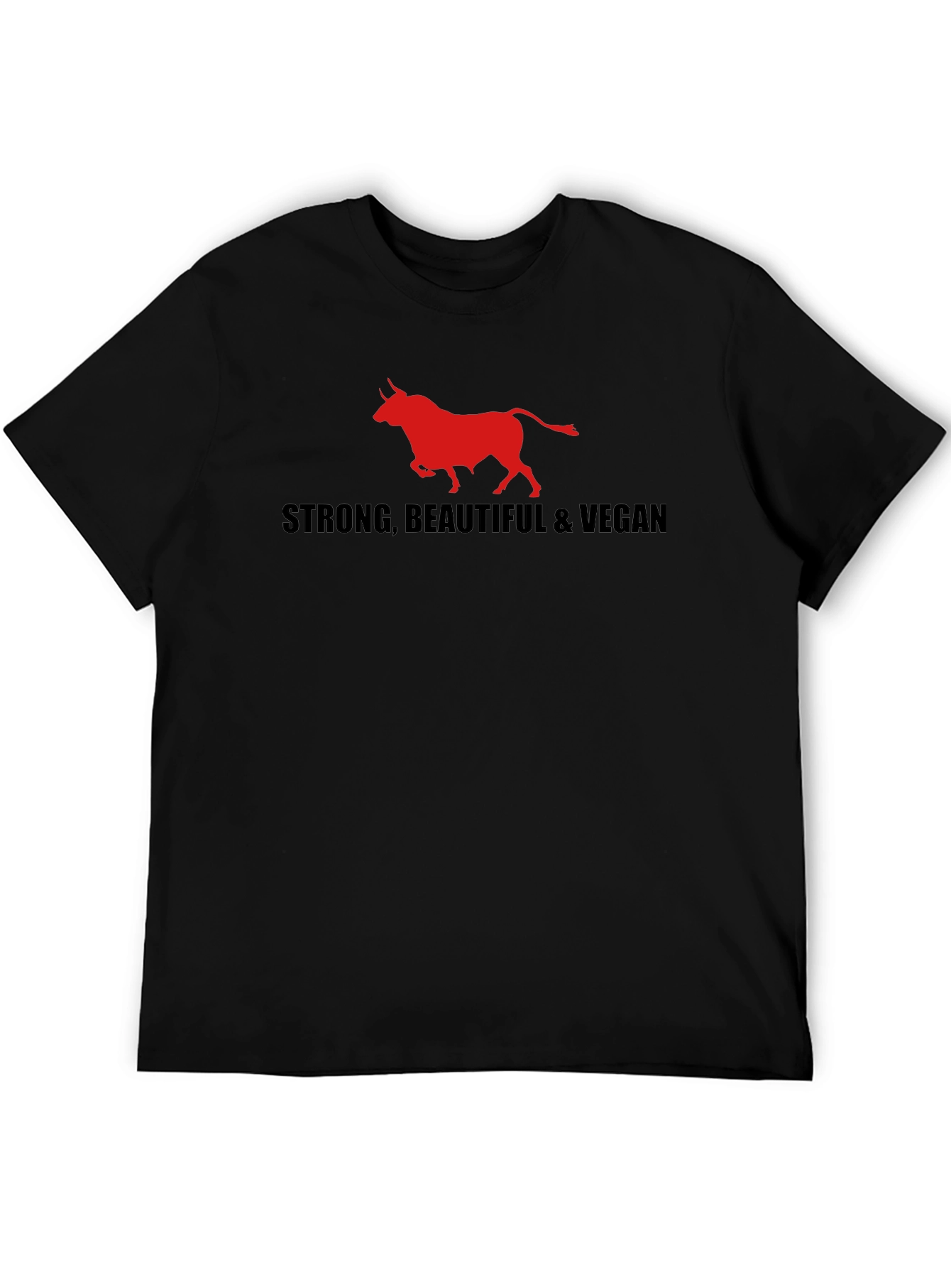 Strong Beautiful & Vegan Bull Graphic Tee