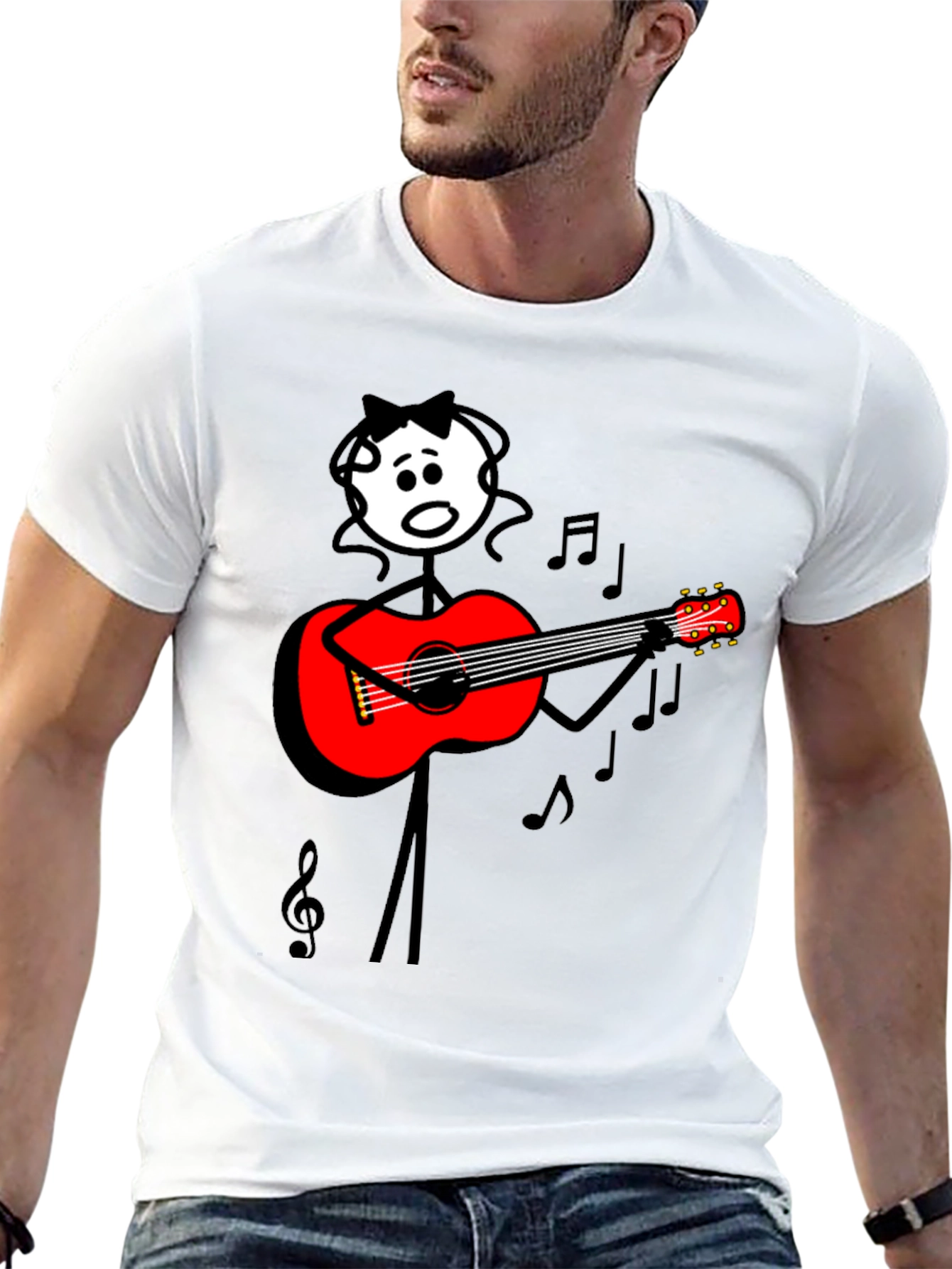 Guitar Stick Figure Tee