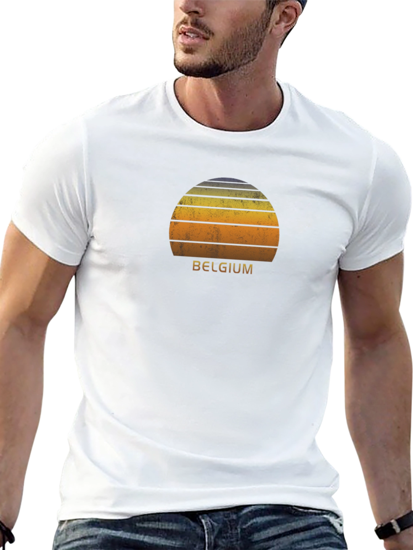 Belgium Sunset T-Shirt - Retro Graphic Tee