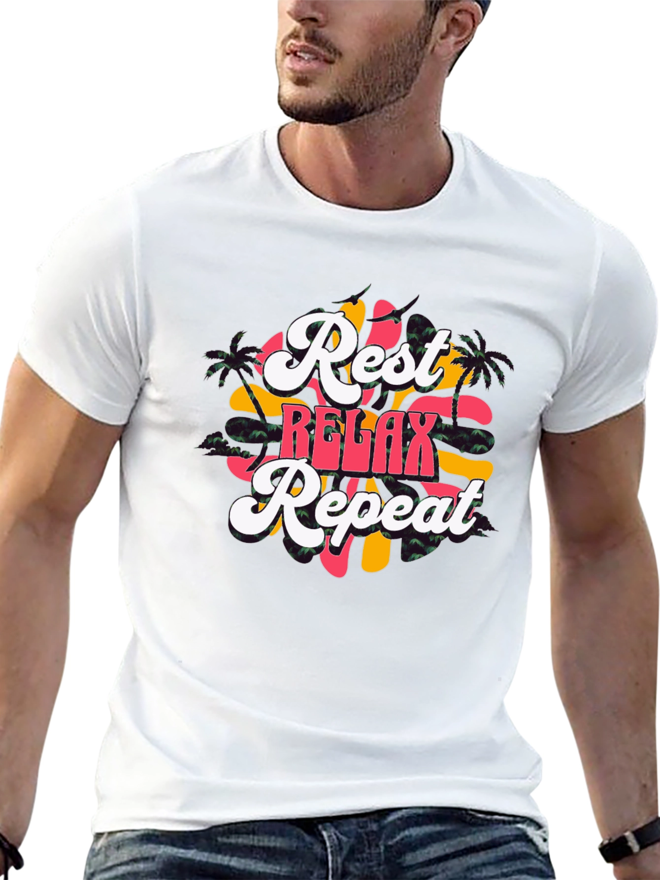 Rest Relax Repeat Graphic Tee