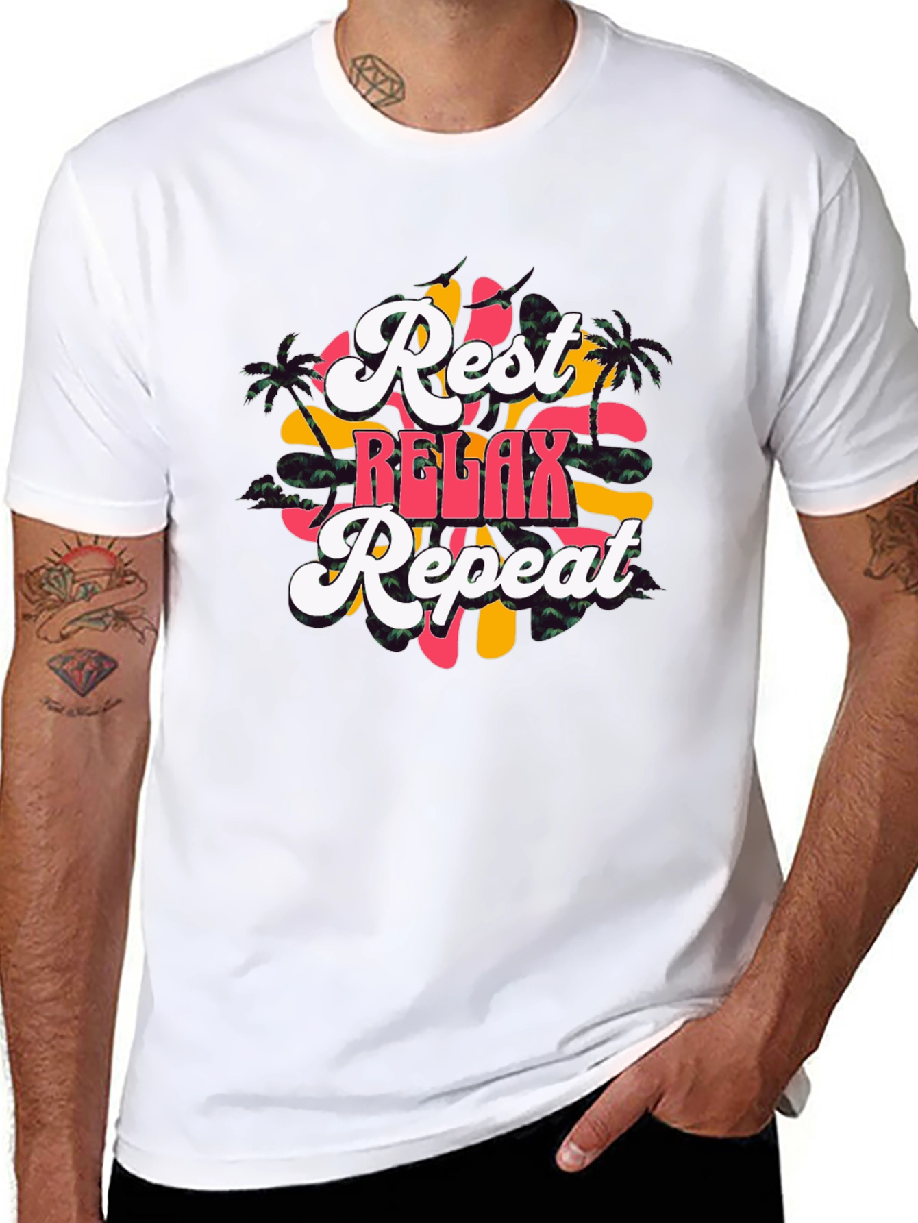 Rest Relax Repeat Graphic Tee