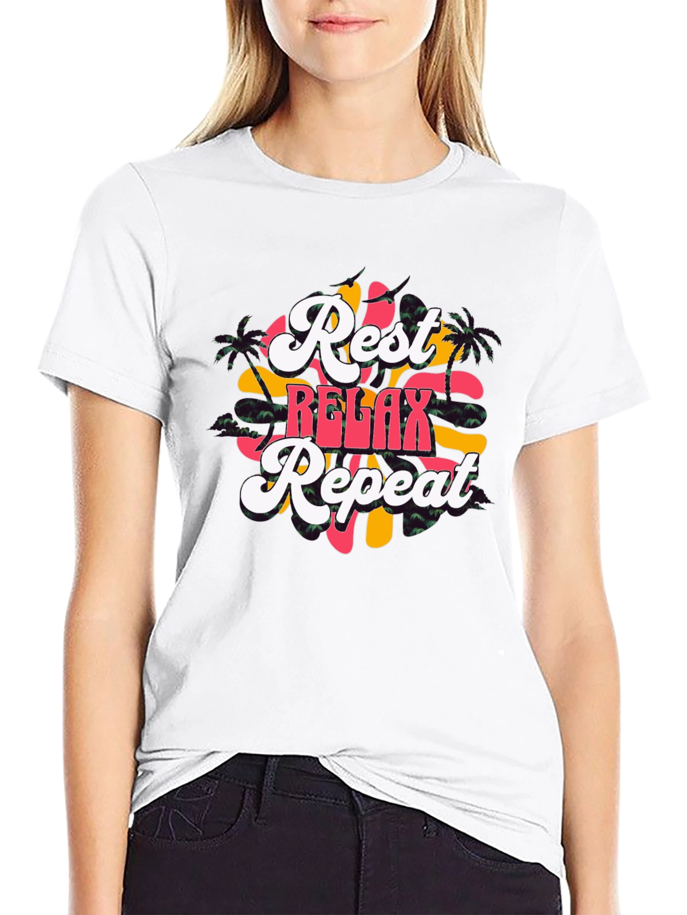 Rest Relax Repeat Graphic Tee
