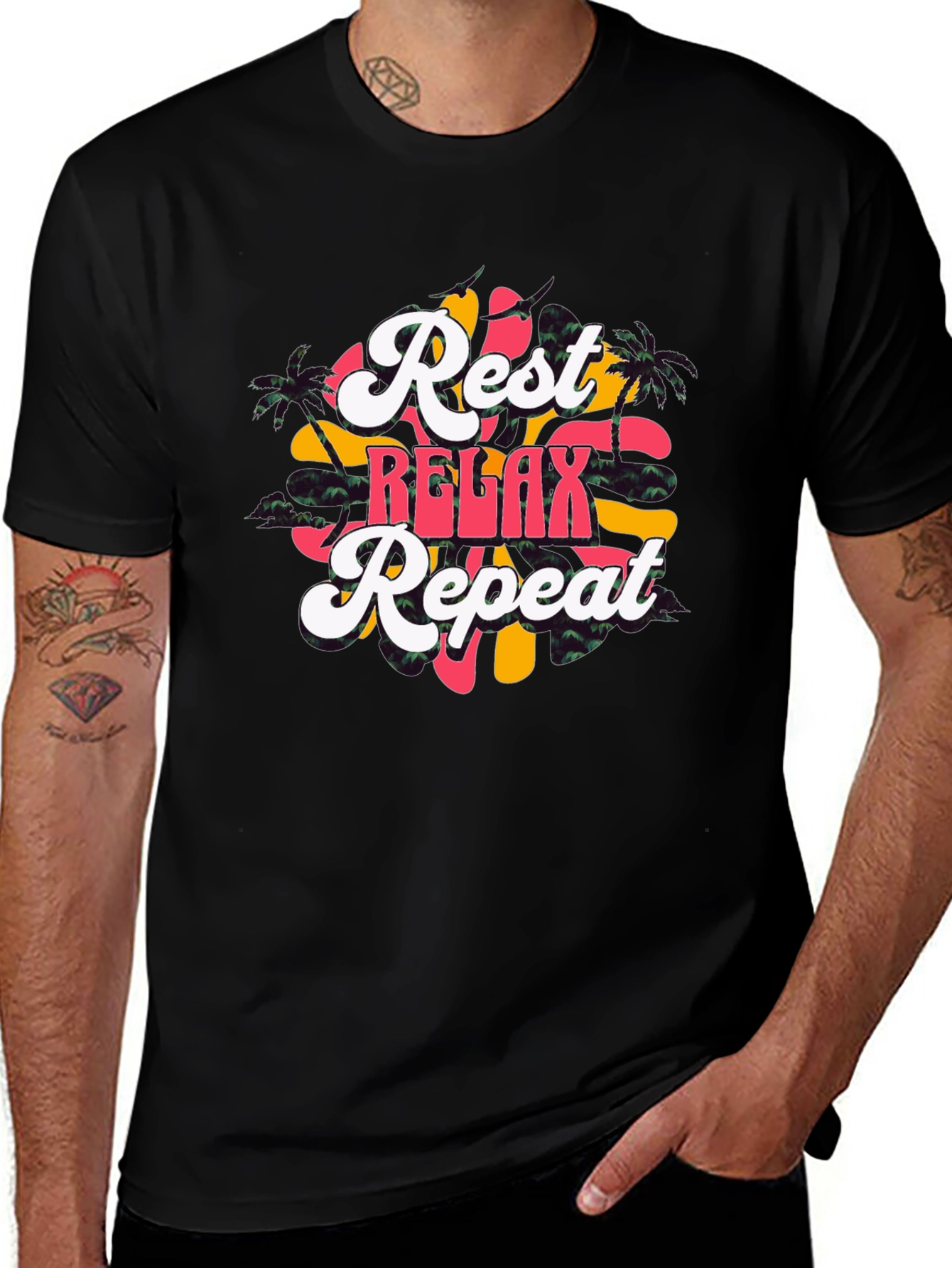Rest Relax Repeat Graphic Tee